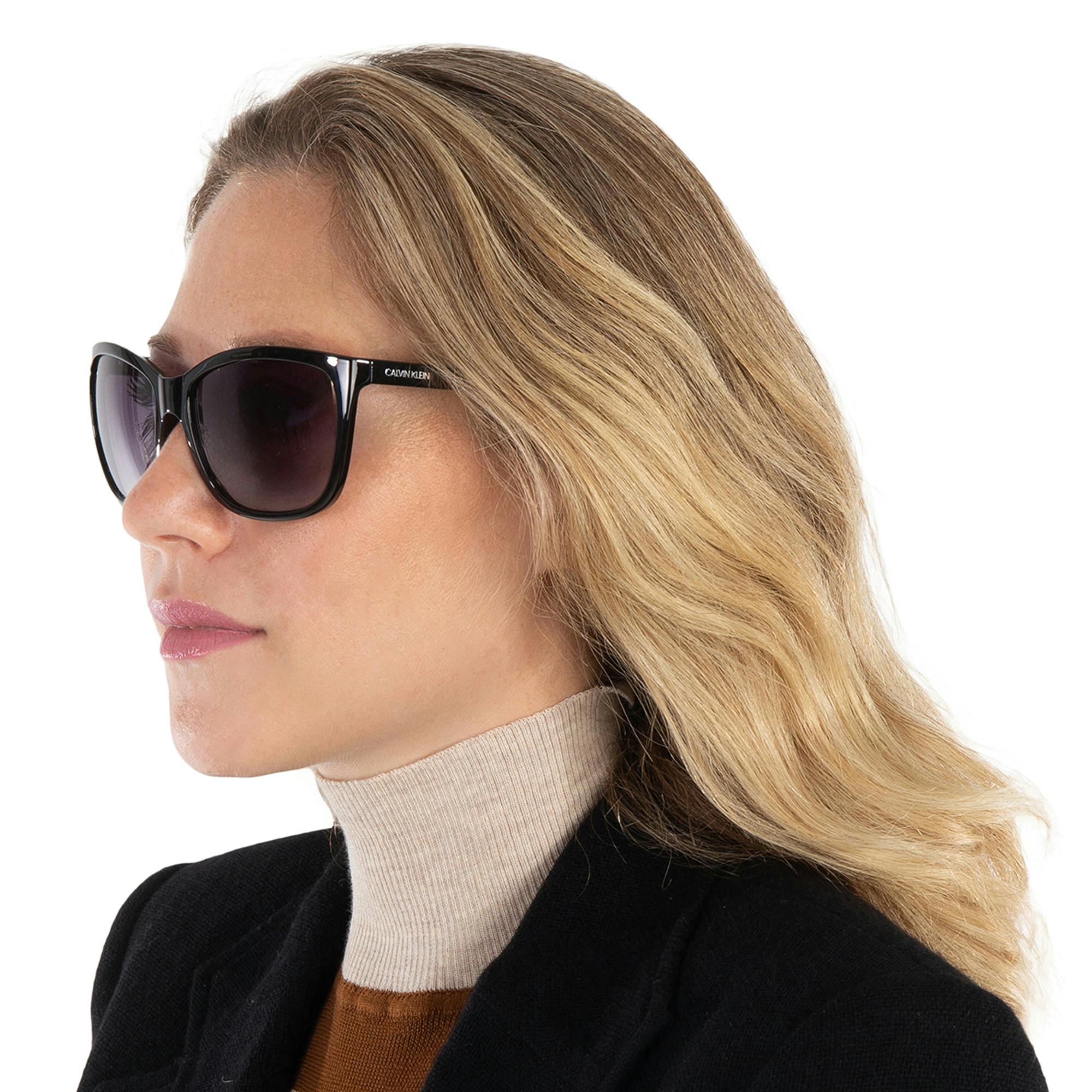Calvin Klein Women's Dark/Grey/Black Gradient Sunglasses - / - One Size - 100% Mixed