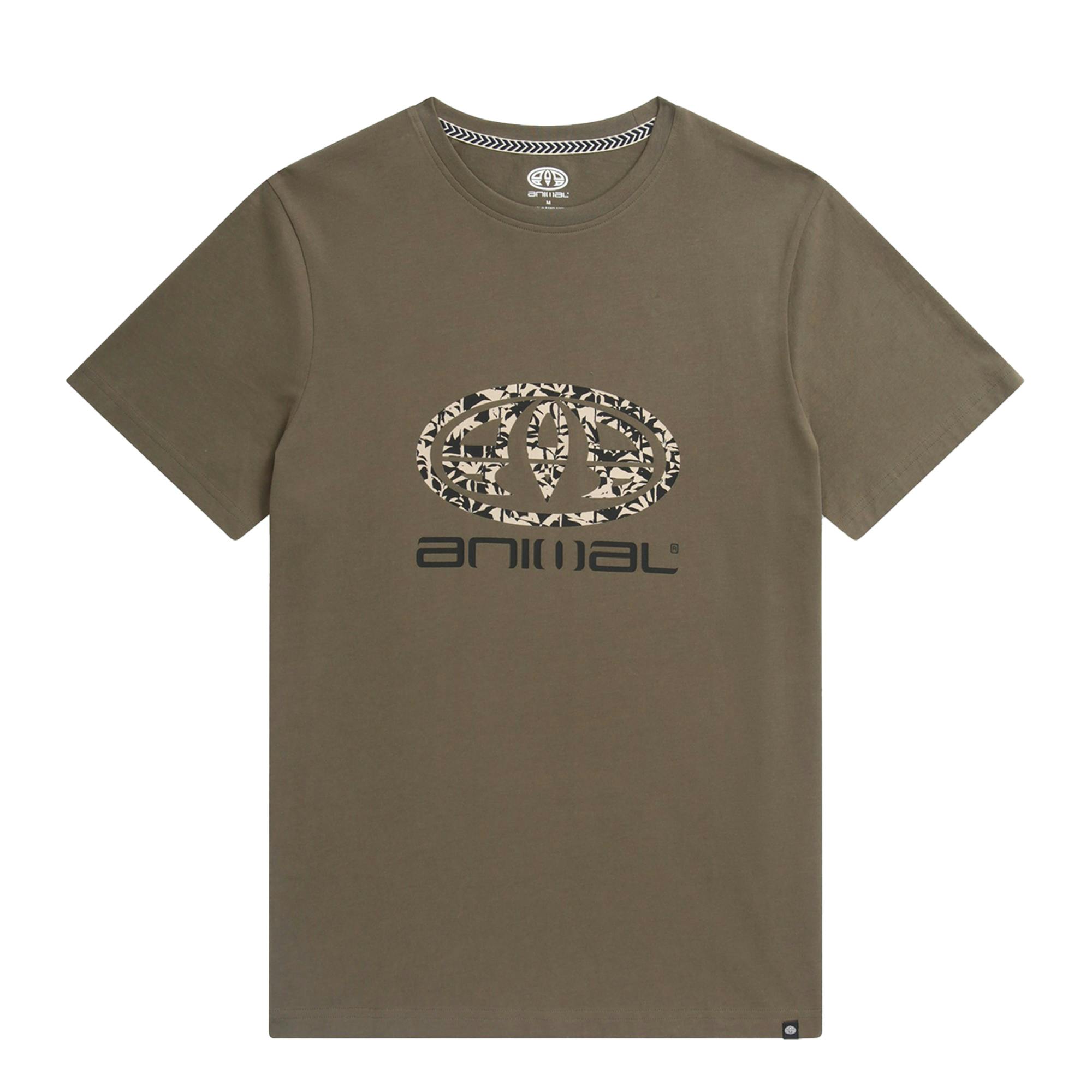 Animal Men's Green Jacob Organic T-Shirt - S - 100% Mixed