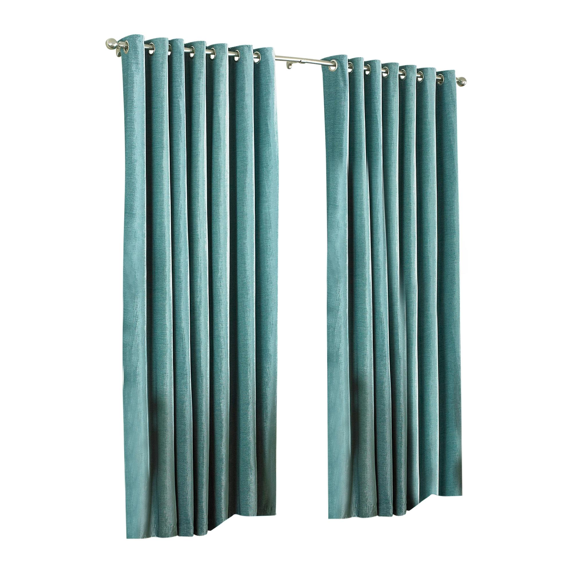 Riva Home Light Wellesley Ringtop Curtains - Duck Egg - 90X90 (229X229cm) - Duck Egg - 100% Polyester