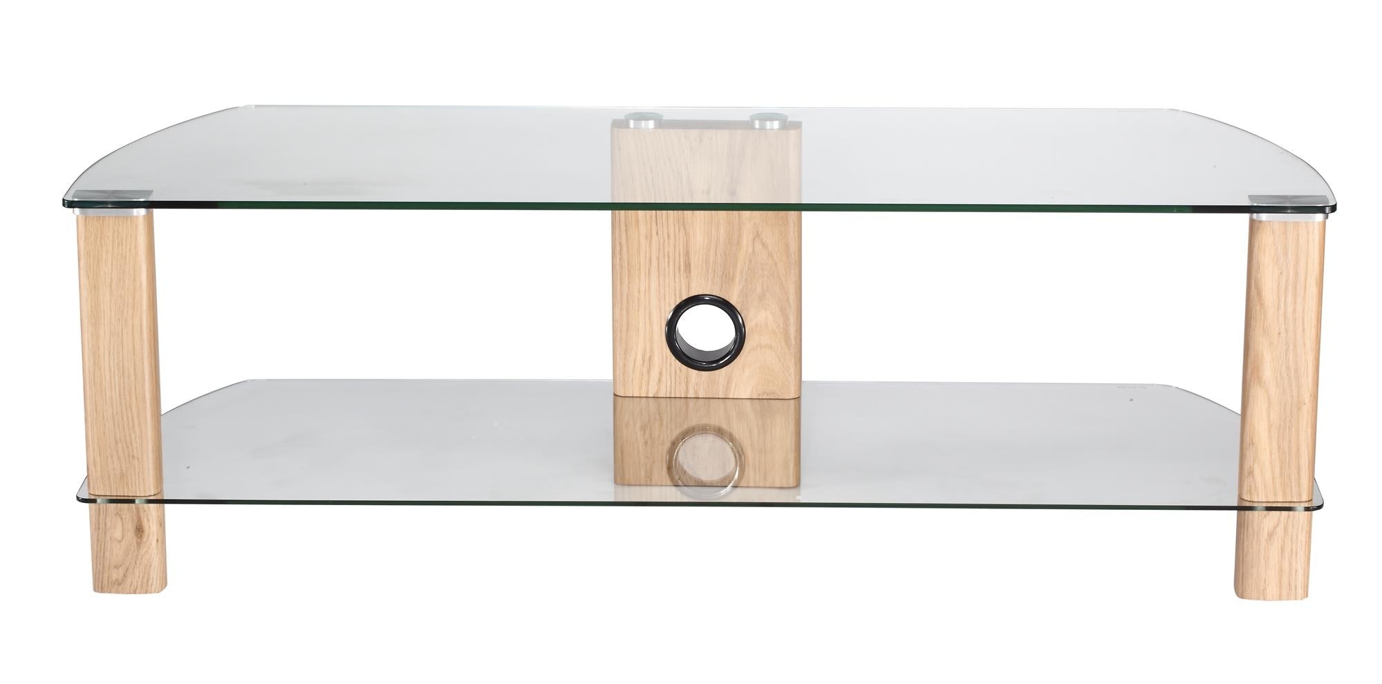 Rackhams Light/Brown Century Tv-Stand Oak/Glass Adce1200-Lo Size 2