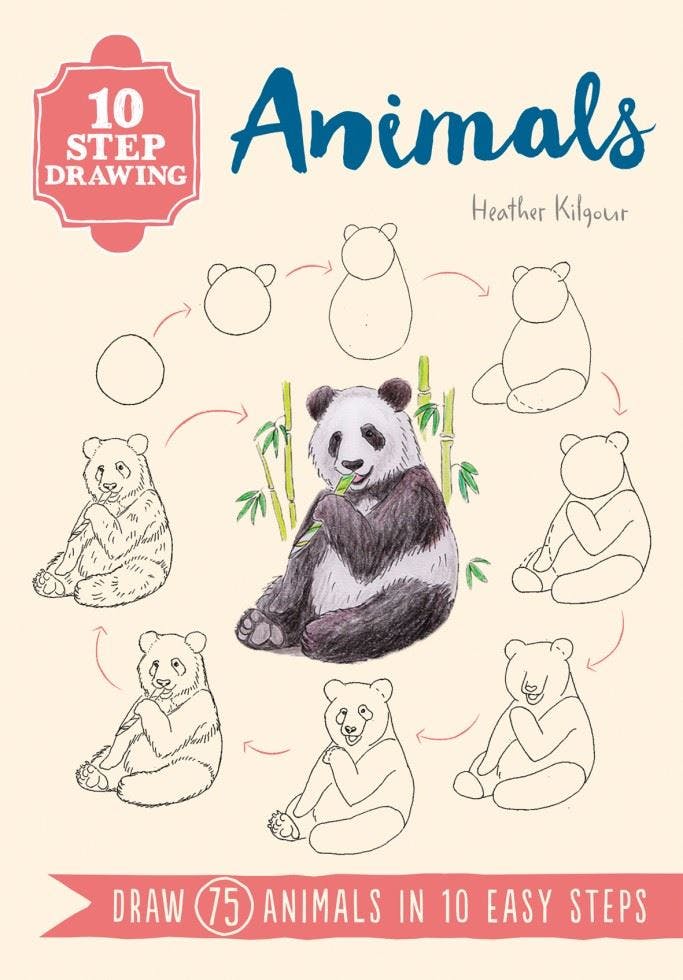 10 Step Drawing: Animals: Draw 75 animals in 10 easy steps-Heath - Image 8