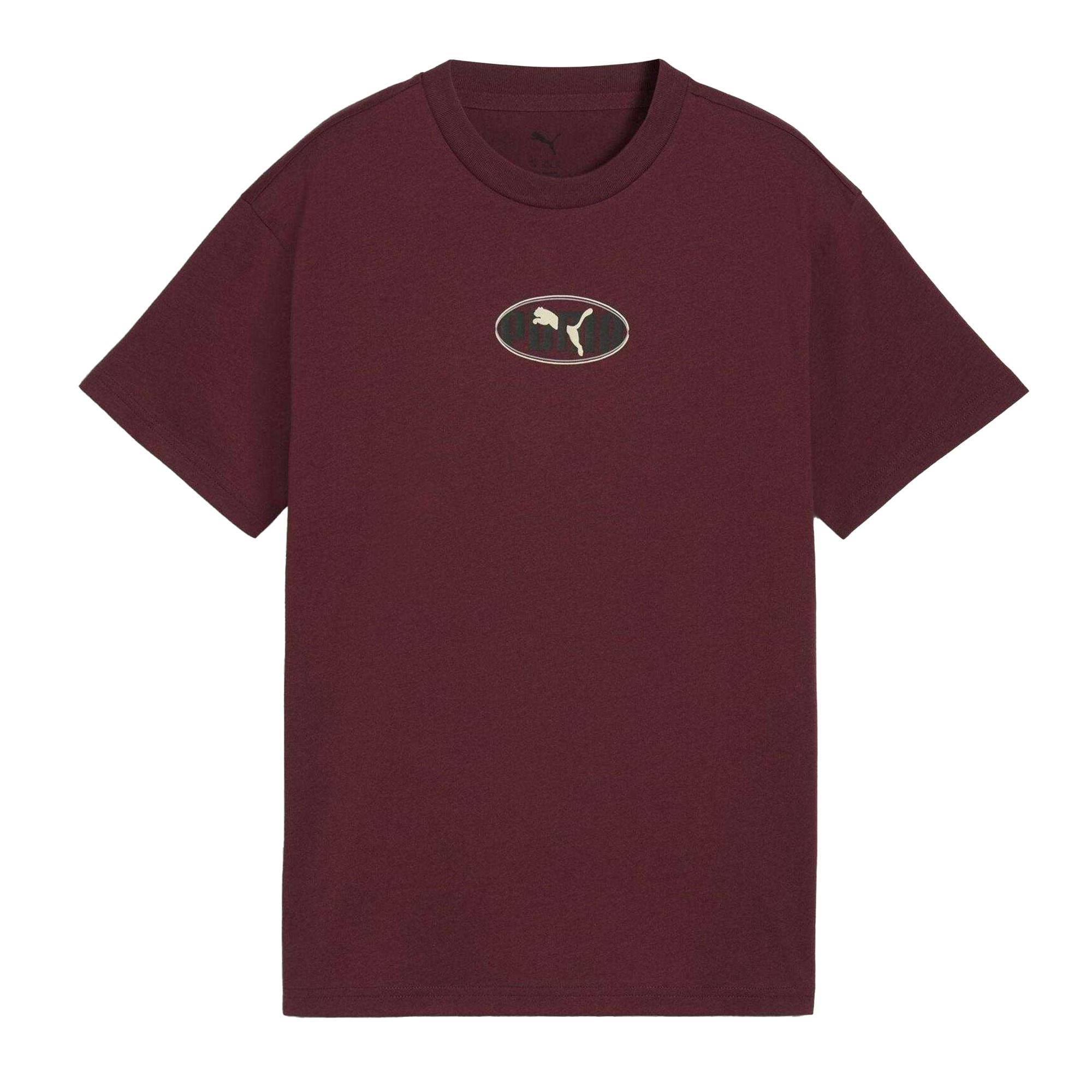Puma Burgundy Kids Essentials Logo Regular T-Shirt - 7-8 Years - 100% Mixed