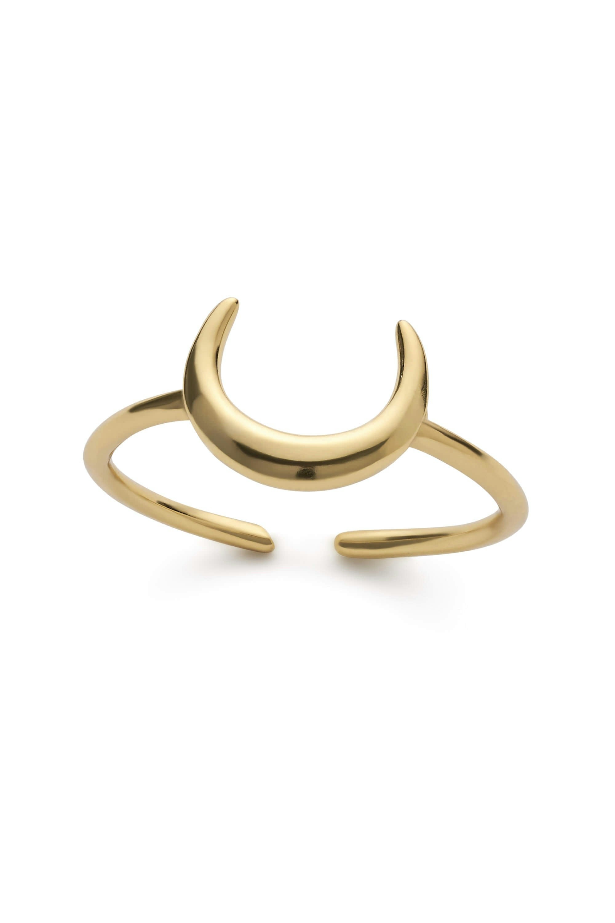 Elk & Bloom Gold Dainty Moon 14K Stacking Ring - Yes Please