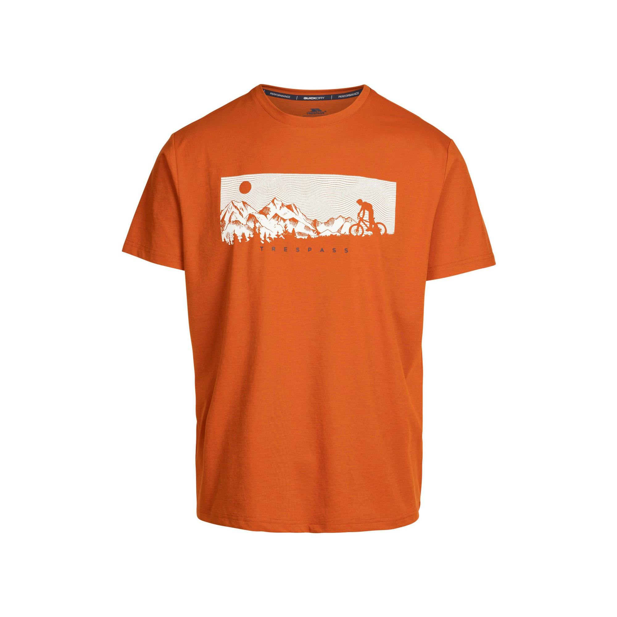 Trespass Men's Orange Nellow Biker T-Shirt - Burnt Marl - Burnt Marl - 3XL - 100% Polyester