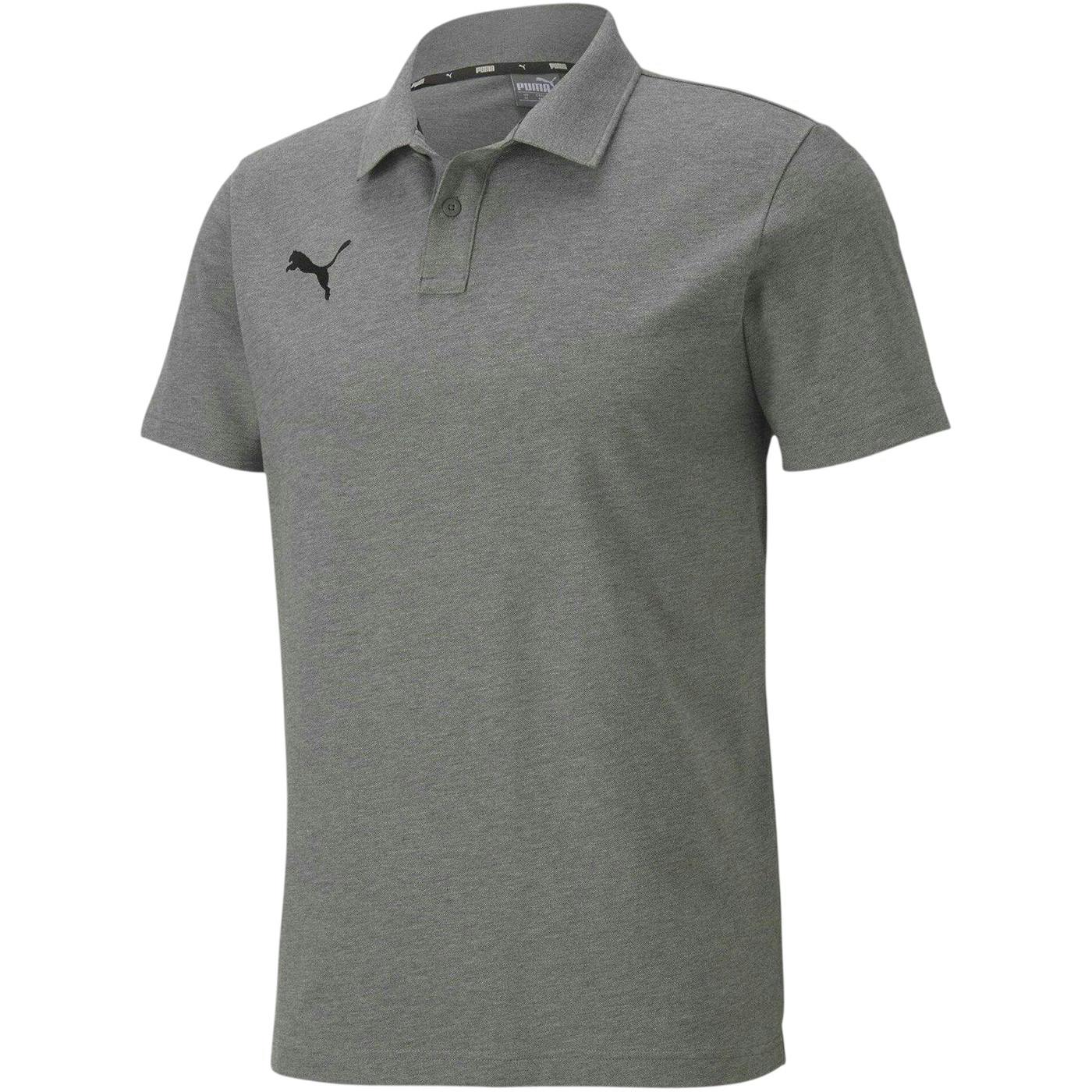 Puma Men's Grey Team Goal Polo Shirt - Medium Marl - S - Medium Marl - 96% Cotton/4% Spandex