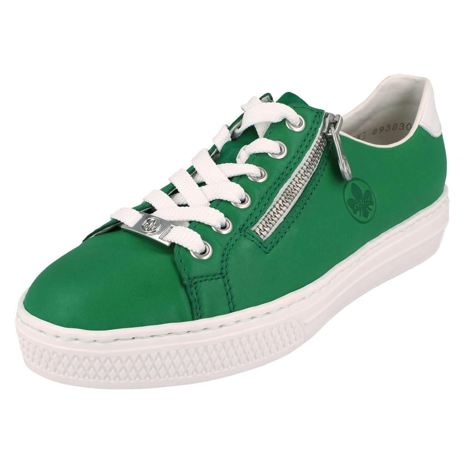 Rieker Women's Green Casual Trainers With Memory Soft Insole L59l1 - Uk 3.5
