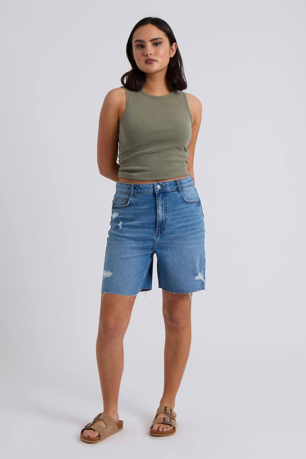 Urban Bliss Ripped Bermuda Short - 10