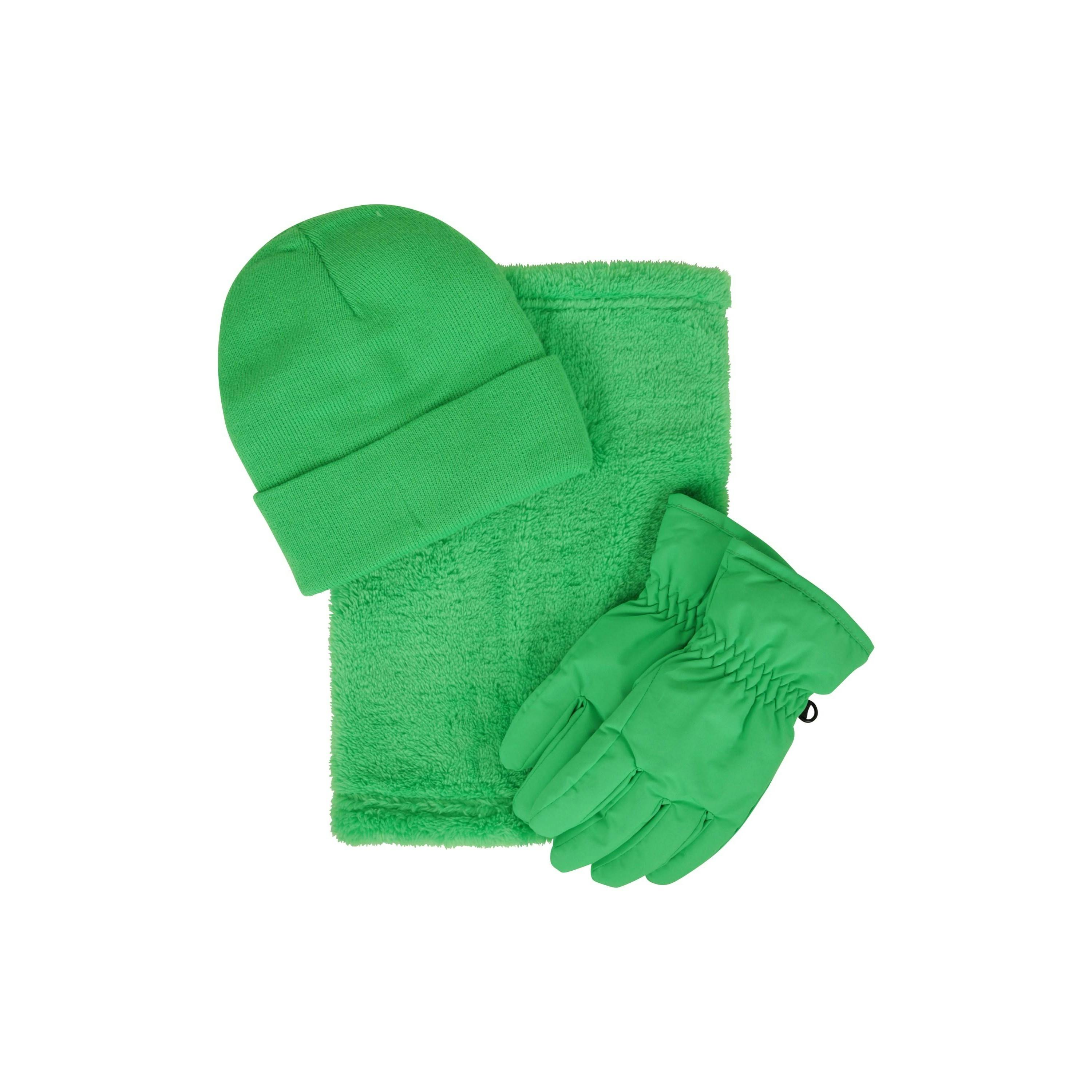 Mountain Warehouse Green Childrens Accessories Set (Pack Of 3) - S - 100% Polyester