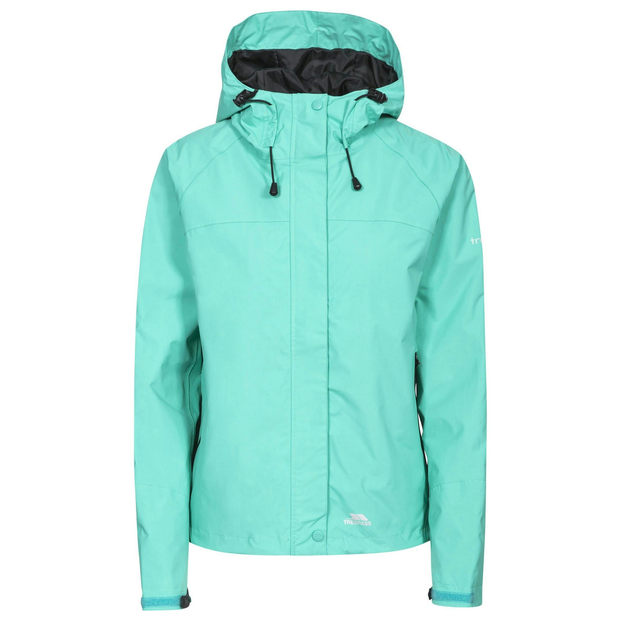 Trespass Women's Blue / Miyake Hooded Waterproof Jacket - Lagoon - Xxs - Lagoon - 50% Polyester/50% Polyamide