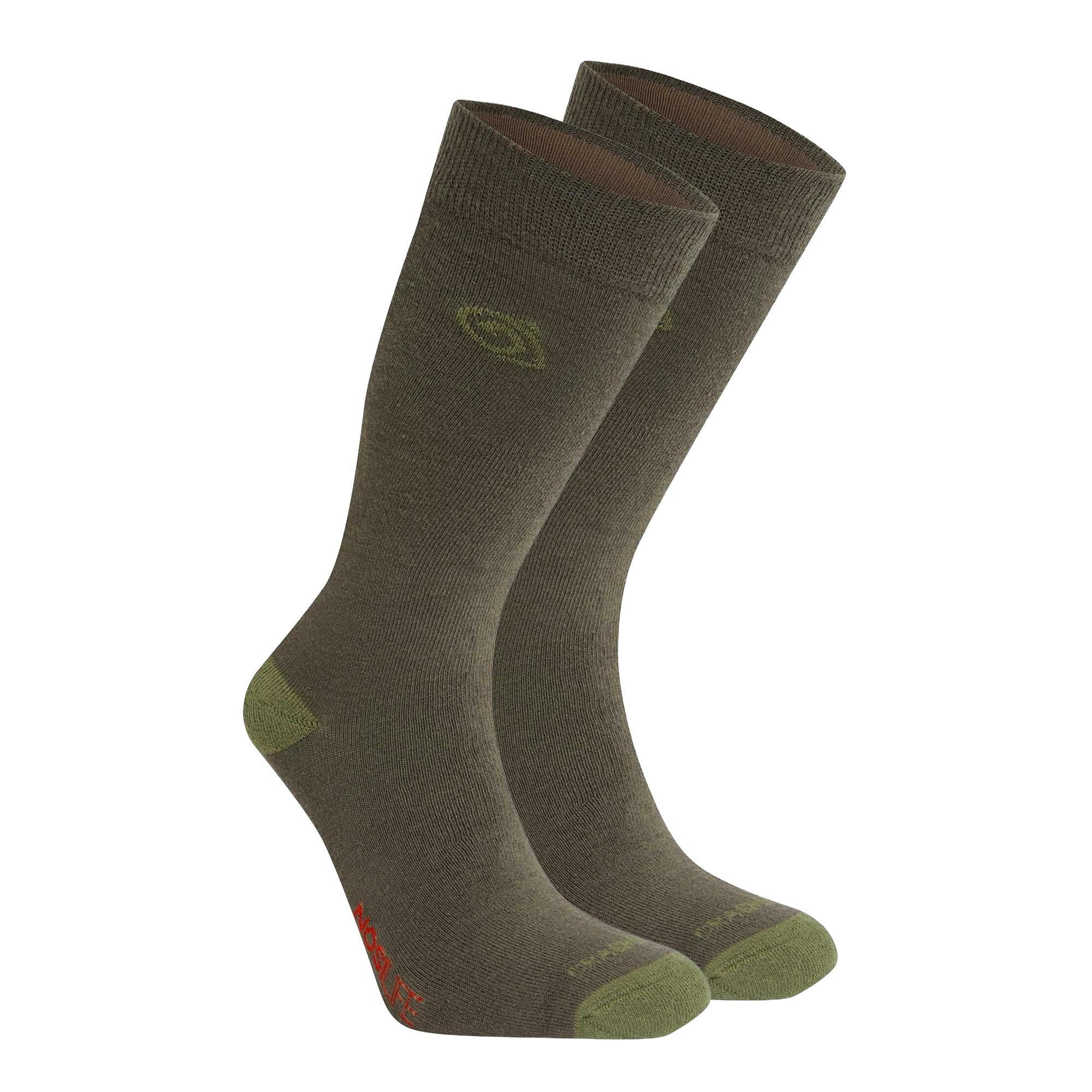 Craghoppers Unisex Green Adult Insect Repellent Ankle Socks (Pack Of 2) - Woodland /Wild Olive - Woodland /Wild Olive - 3 Uk-5 Uk - 65% Organic Cotton/19% Polyester/15% Polyamide/1% Elastane