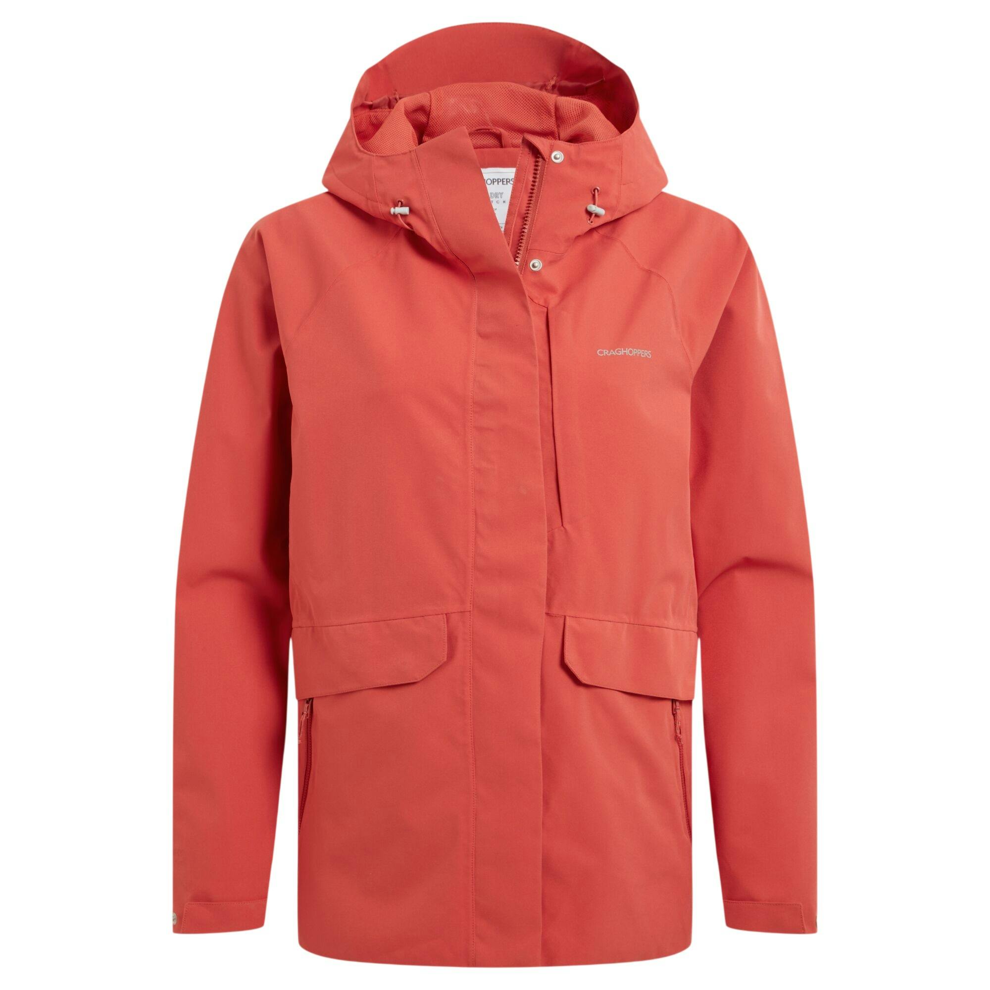 Craghoppers Women's Red Caldbeck Ll Waterproof Jacket - Compote - 18 Uk - Compote - 100% Recycled Polyester
