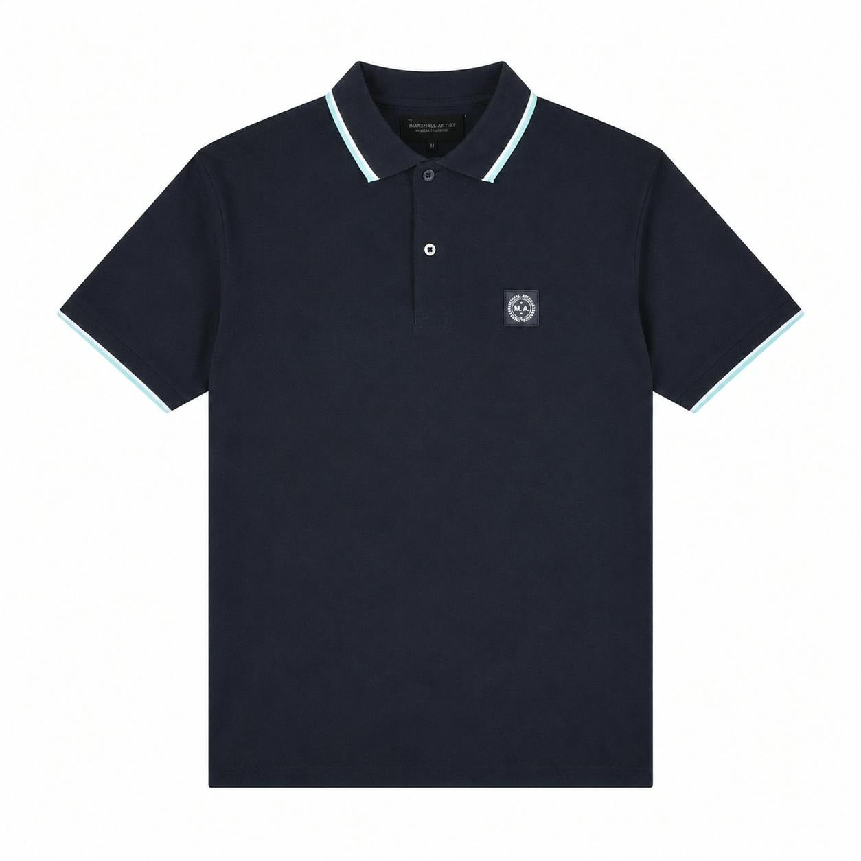 Marshall Artist Men's Tipped Polo Shirt Navy - L