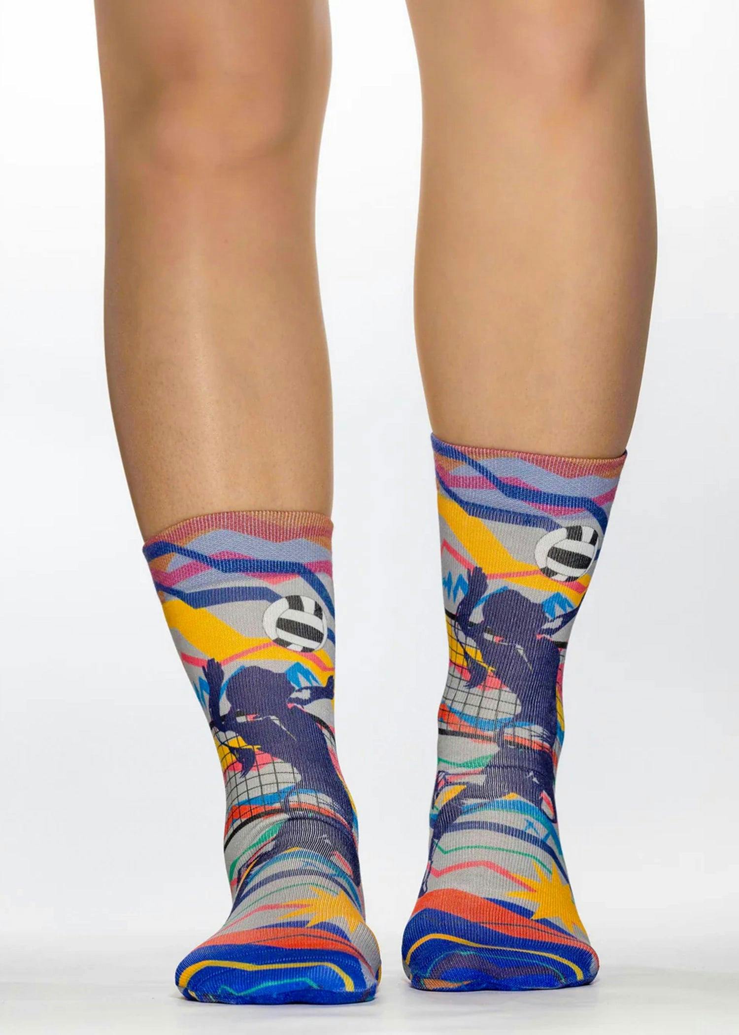 Jemsox Women's Volleyball Novelty Gift Socks