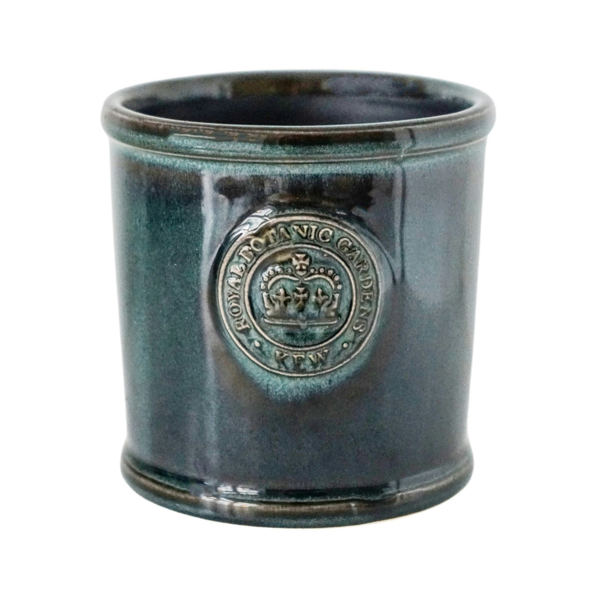 Rackhams Ivory Kew Reactive Glaze Planter - Emerald