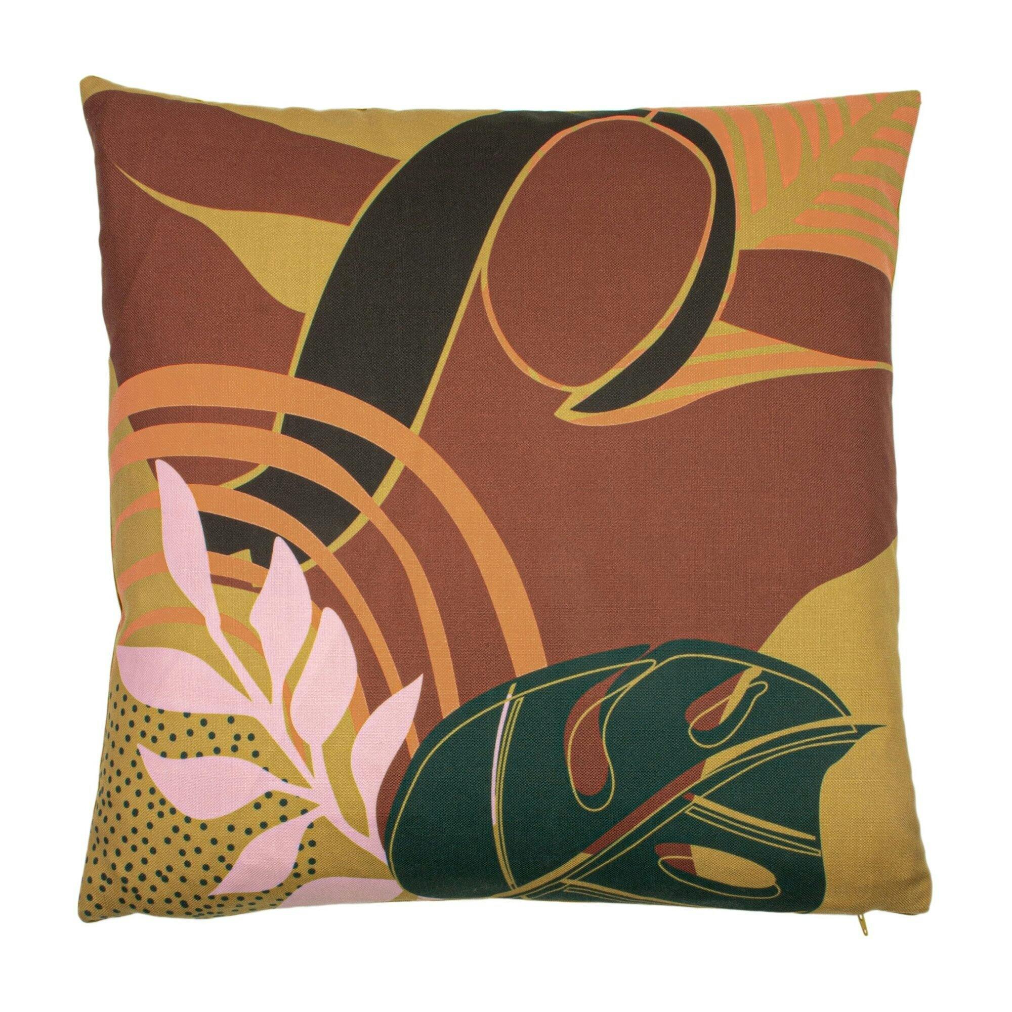 Rackhams Vida Botanical Cushion Cover - Multicoloured - 50Cm X 50Cm - Multicoloured - 100% Polyester