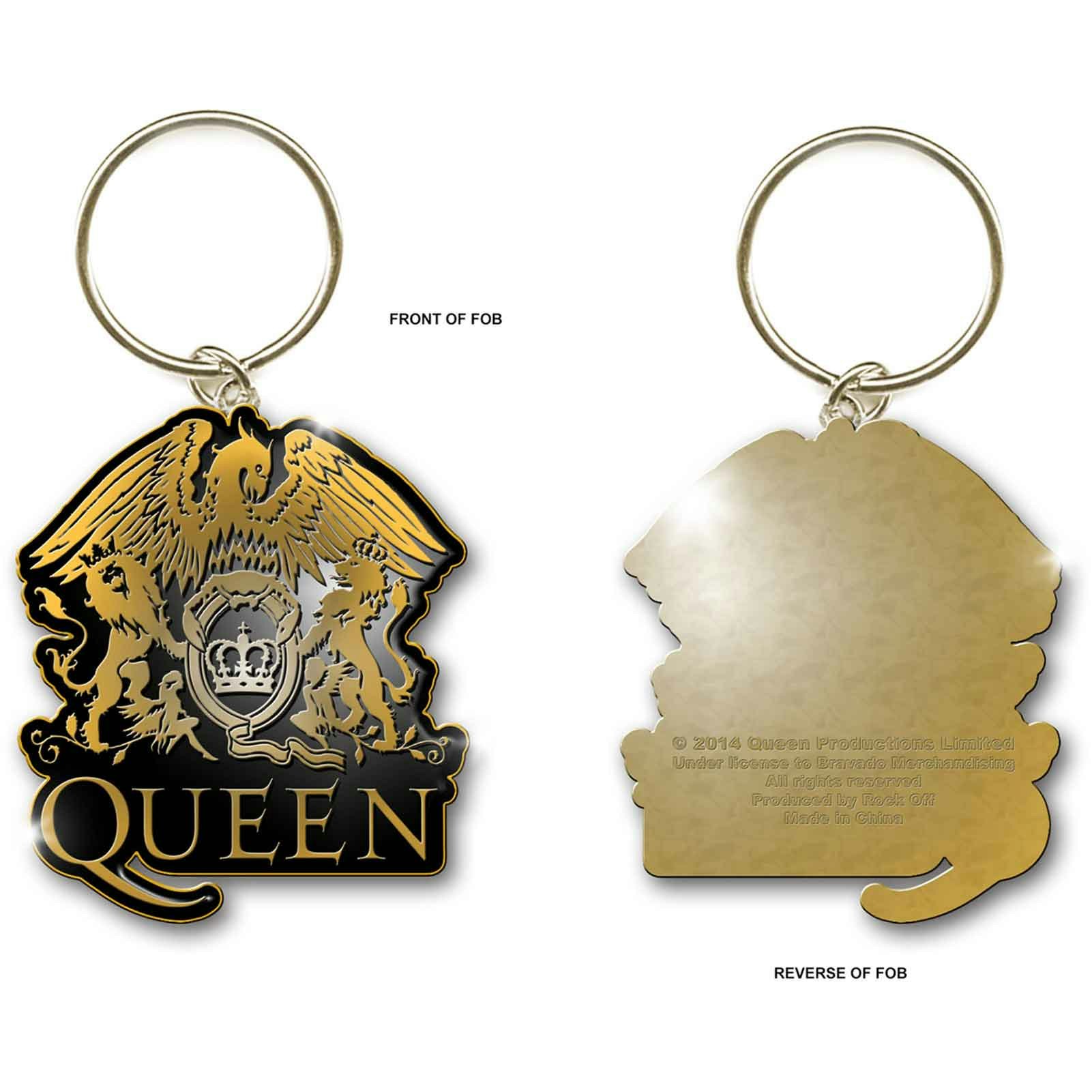 Paradiso Clothing Gold Queen Keyring Crest Keychain
