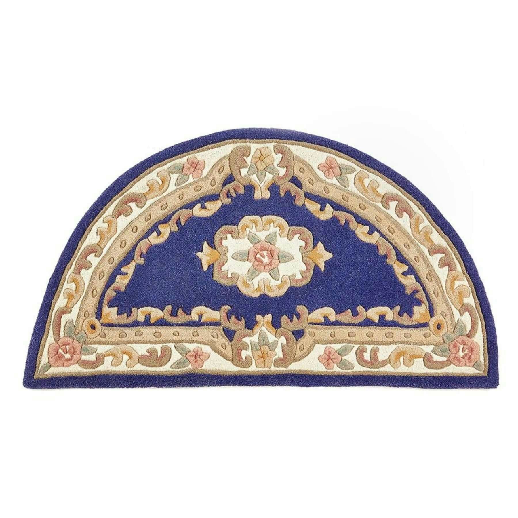 Rackhams Shensi Navy Medallion Rug - 67X127 Cm