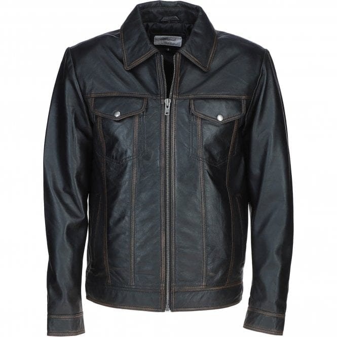 Ashwood Black Leather Bomber Jacket: 1896 | Becks - 2XL - Leather - Ruboff