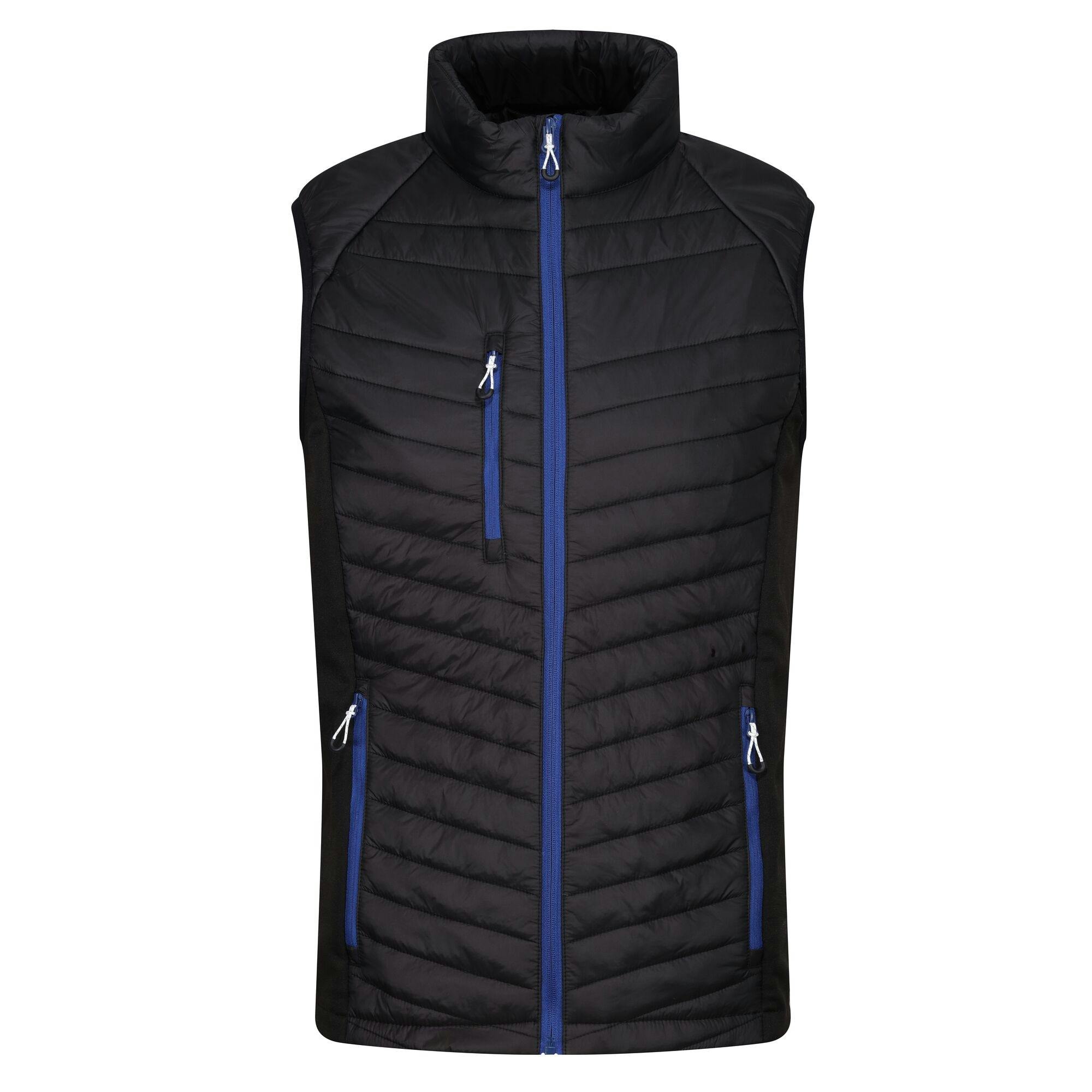 Regatta Men's Black Professional Quilted Hybrid Gilet - /New Royal - S - /New Royal - 50% Polyamide/50% Polyester