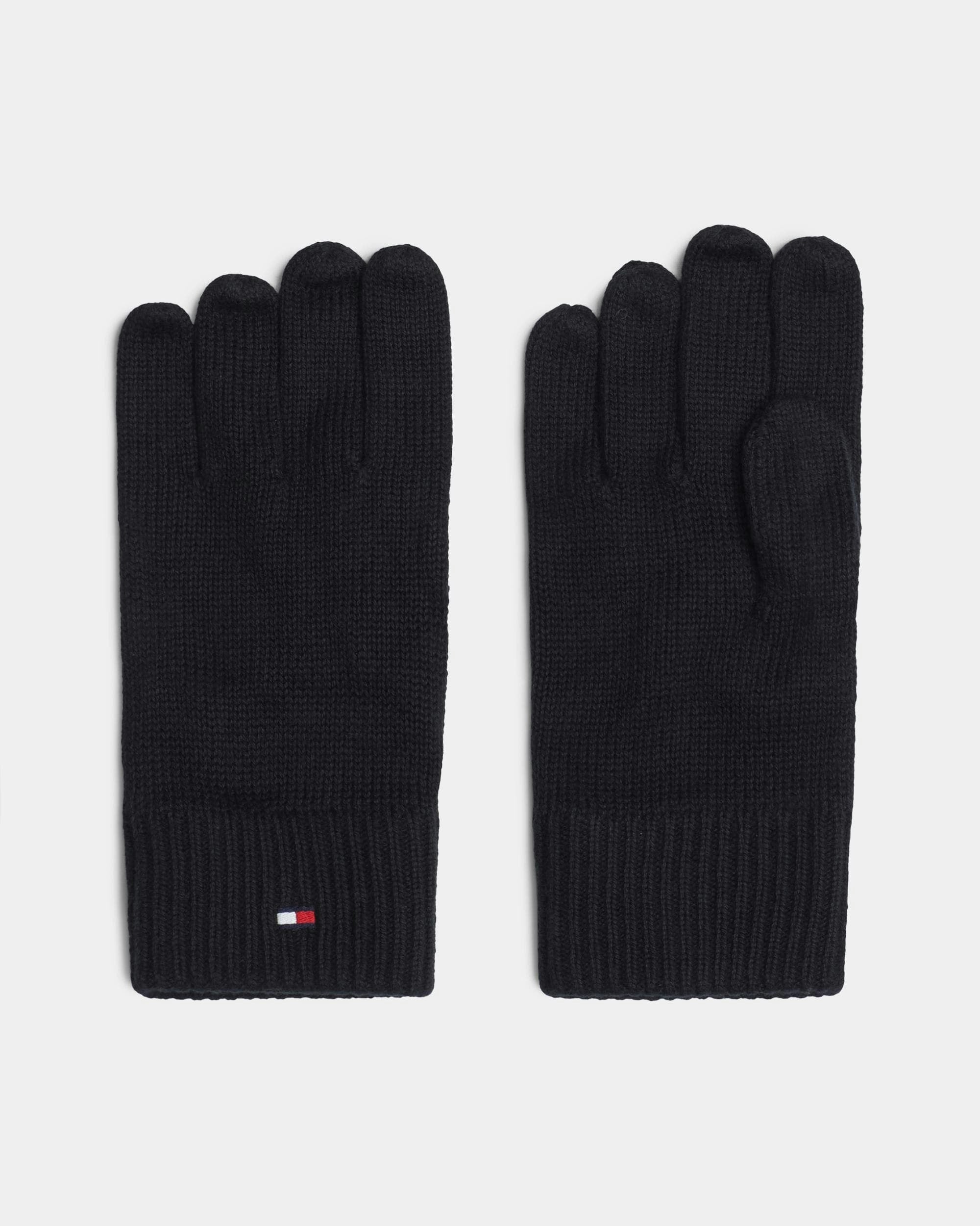 Tommy Hilfiger Hilfiger Flag Embroidery Gloves With Cashmere - Black - Image 3