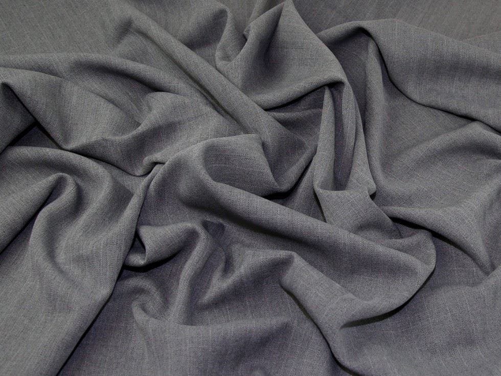 Minerva Grey Core Range Deadstock Tweed Polyester Suiting Fabric - Herringbone Design Dressmaking Fabric, 142 Cm / 56" Wide - Per Metre