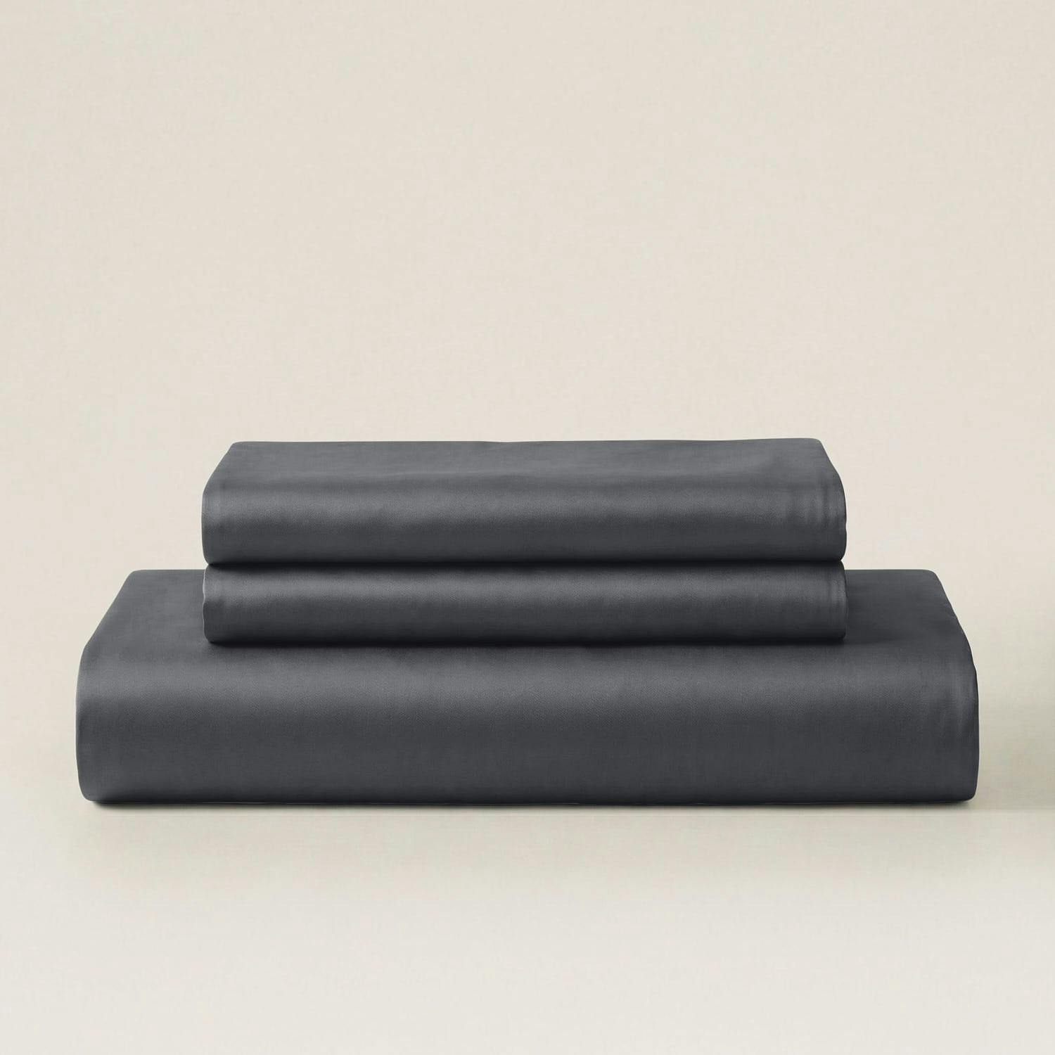 Bedable Dark/Grey Sateen Duvet Cover Set - King - Standard