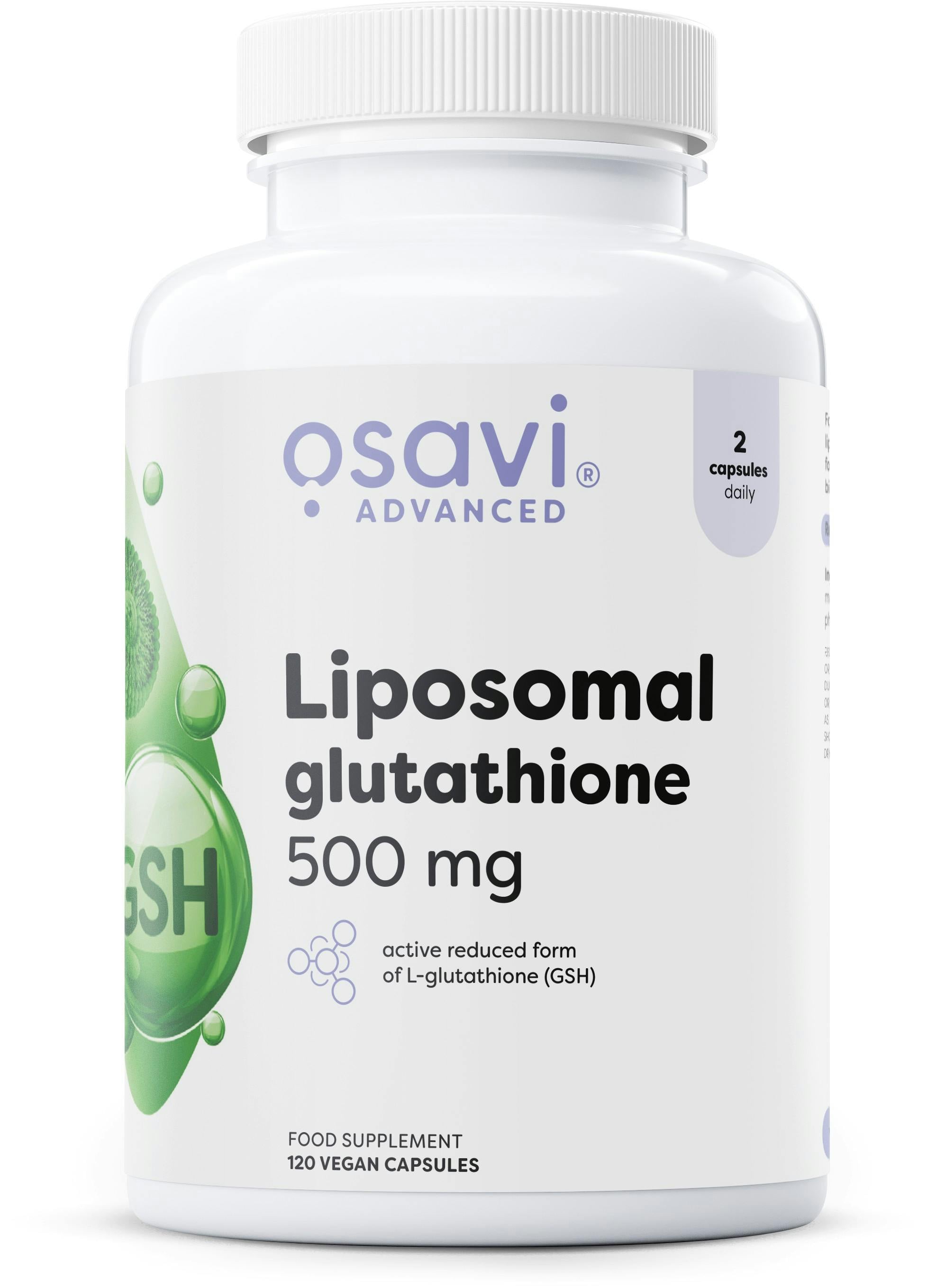 Osavi Liposomal Glutathione, 500 mg - 120 Vegan caps - Image 3