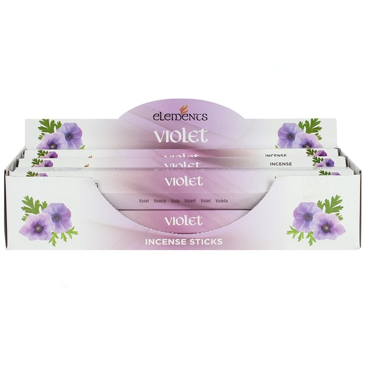 Rackhams Set Of Packets Of Elements Violet Incense Sticks Size 6