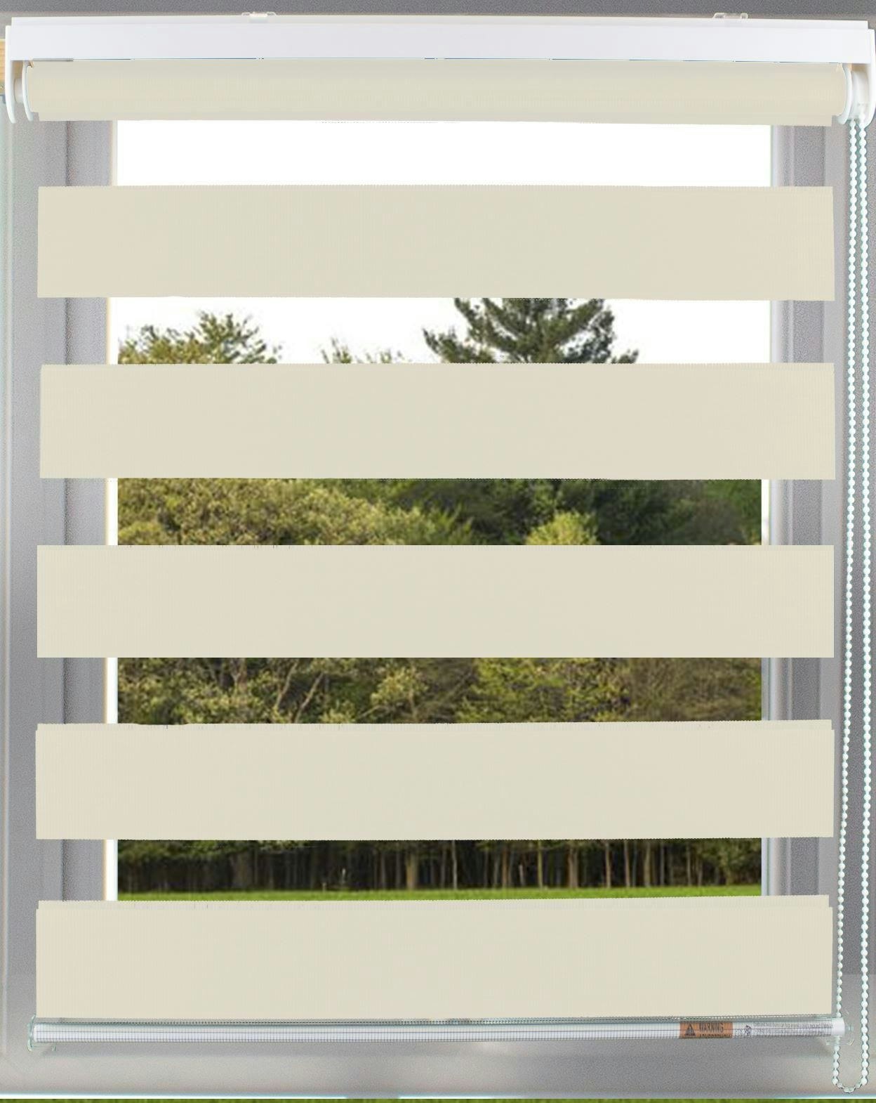 Rackhams Cream Zebra Roller Blind 60 X 165Cm Adjustable Blind - 60 X 165Cm