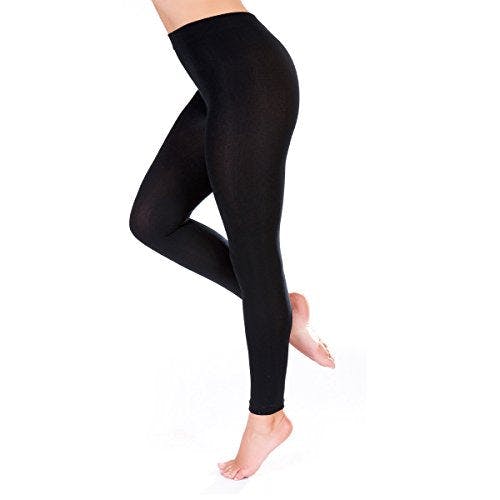 Kav Women's Black Heatguard Thermal Leggings Opaque Tights For Winter Leggings Size Small Medium Large - S