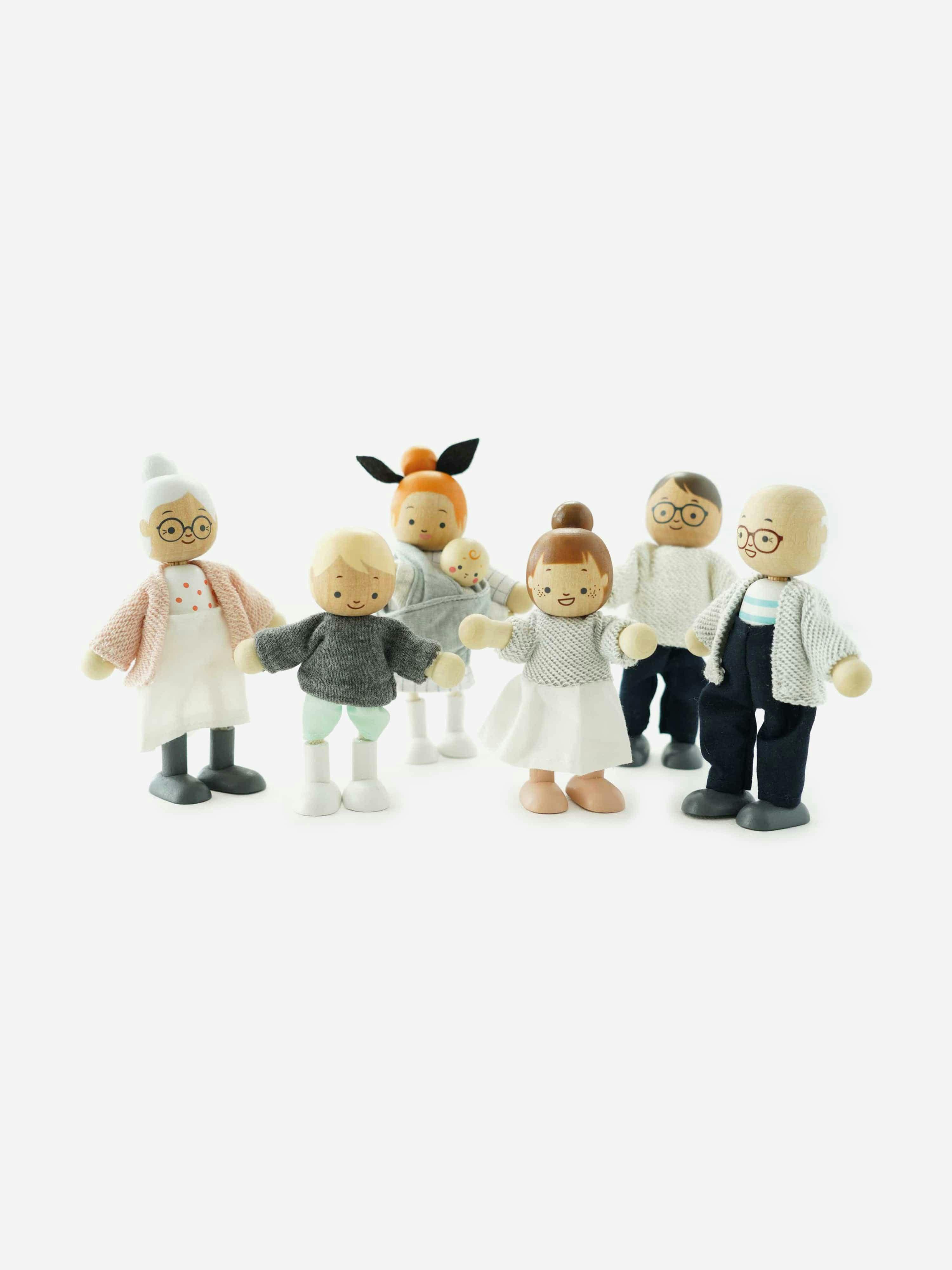 Le Toy Van Dolls House Family-7 Piece (12Cm Approx) - Multicoloured - One Size