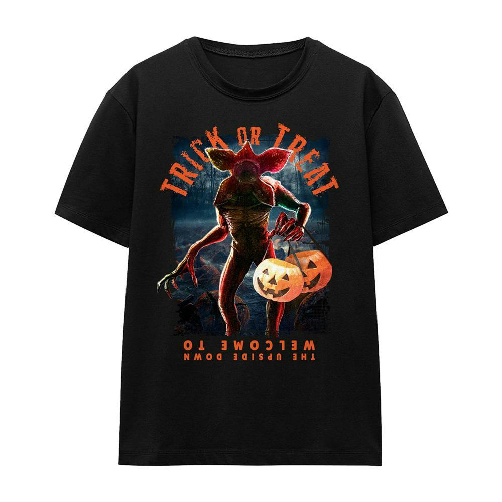 Stranger Things Women's Black Trick Or Treat Demogorgon T-Shirt - M