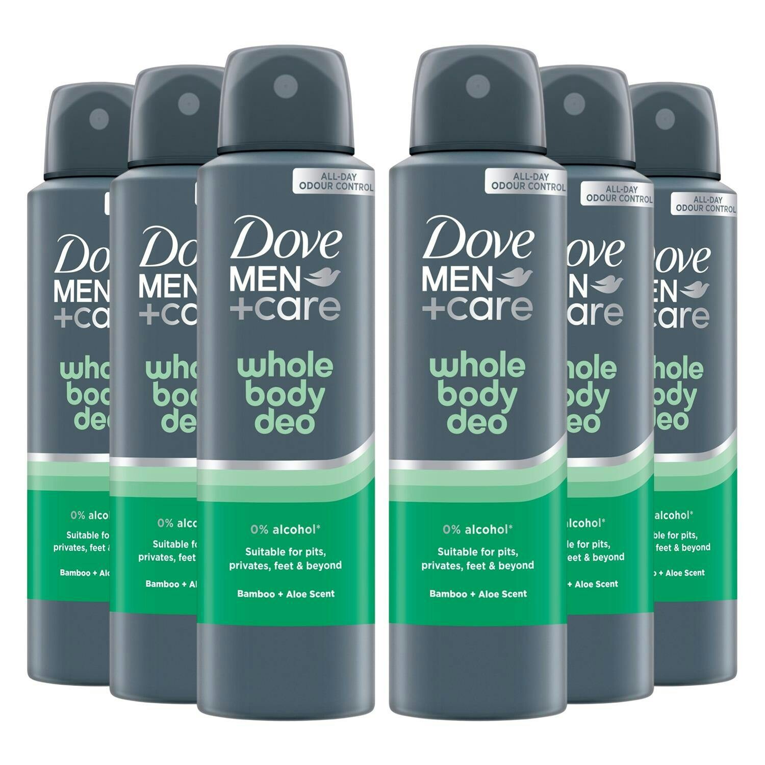 Dove (Bamboo & Aloe Vera) Men+Care Whole Body Bamboo Aloe Or Marine Cypress Deodorant Spray 150Ml,6Pk - Image 3