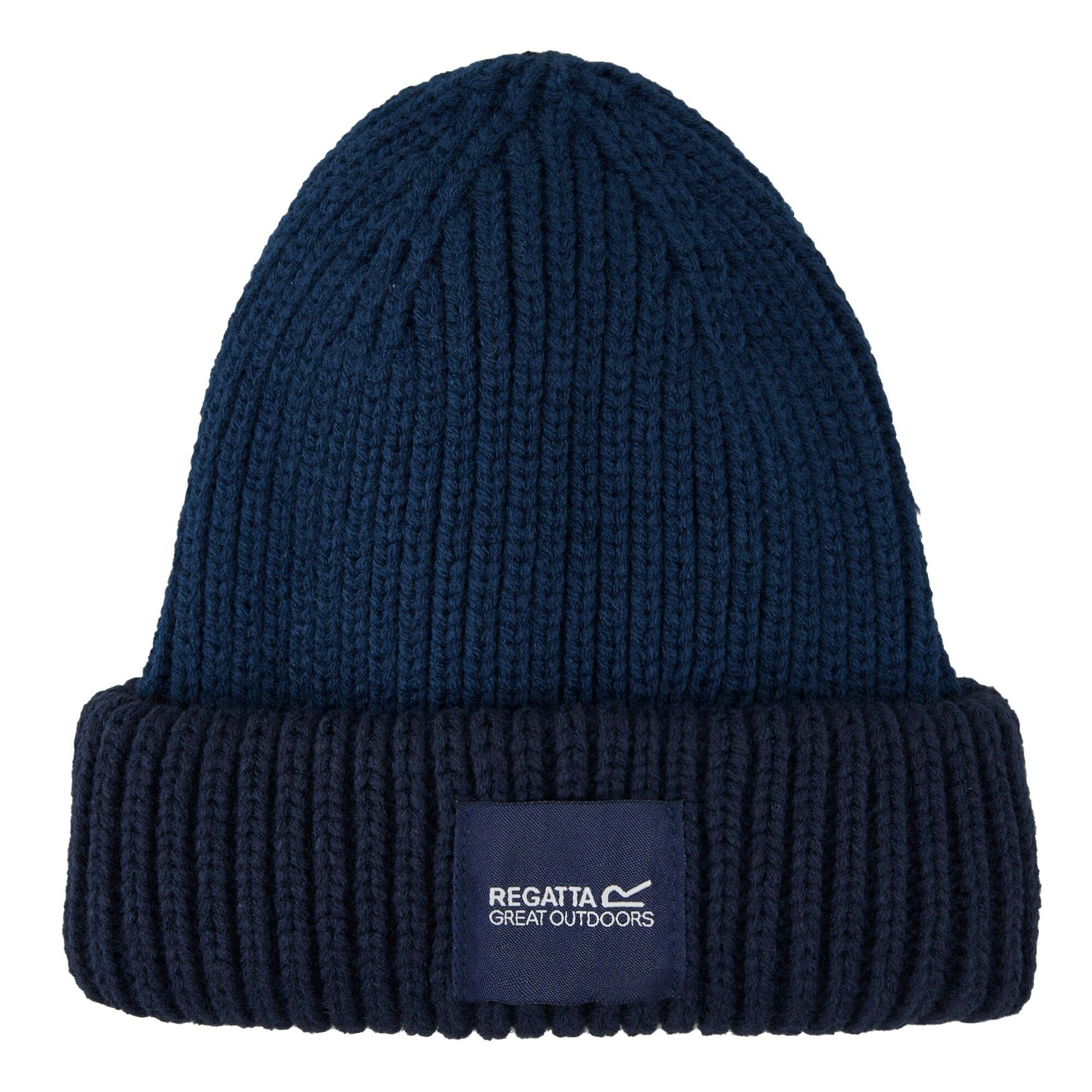Regatta Childrens/Kids Connora Fisherman Logo Beanie - Moonlight Denim/Navy - One Size - Moonlight Denim/Navy - 100% Acrylic