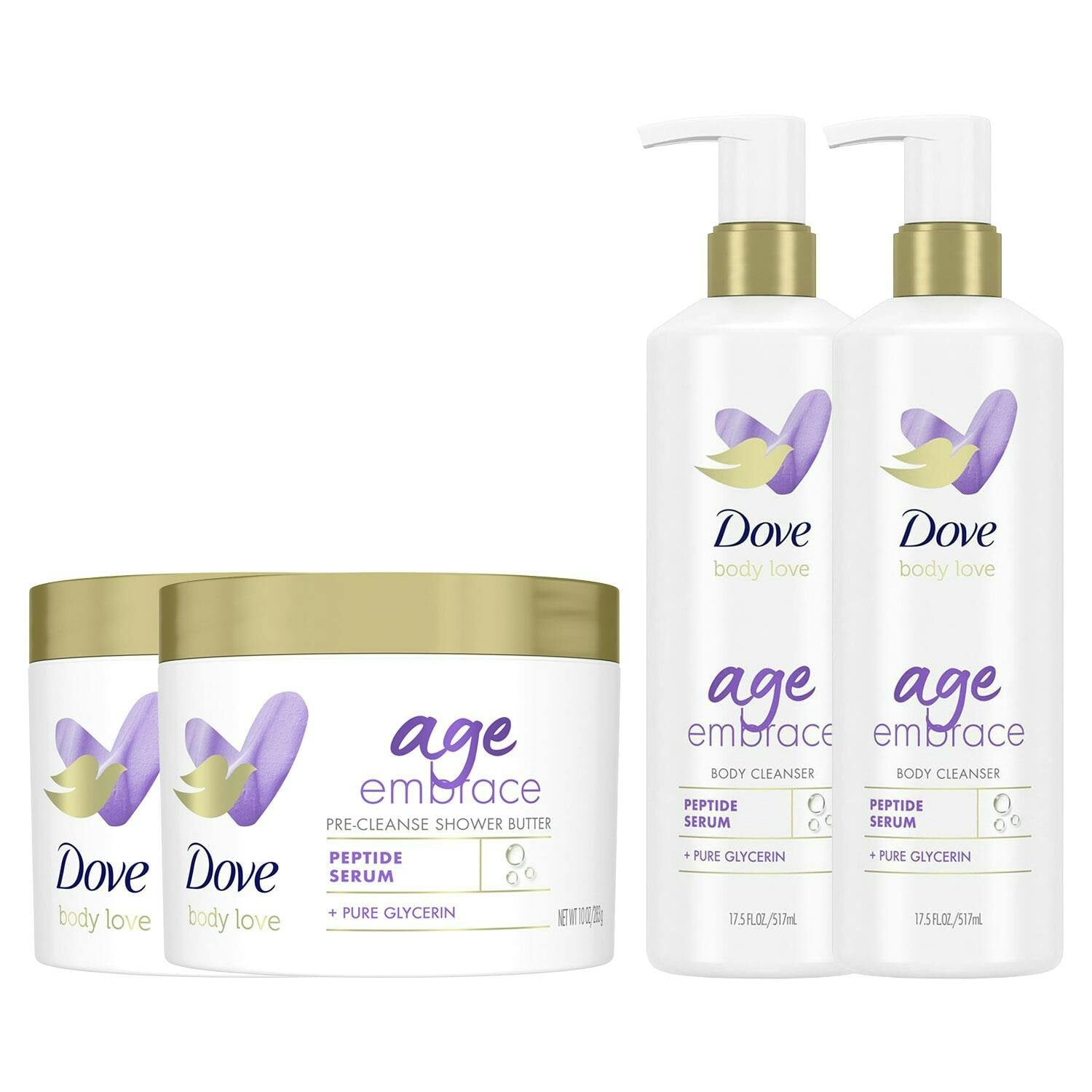 Dove Body Love Age Embrace Duo with Peptide Cleanser & Shower Butter, 2 Pack - Image 3