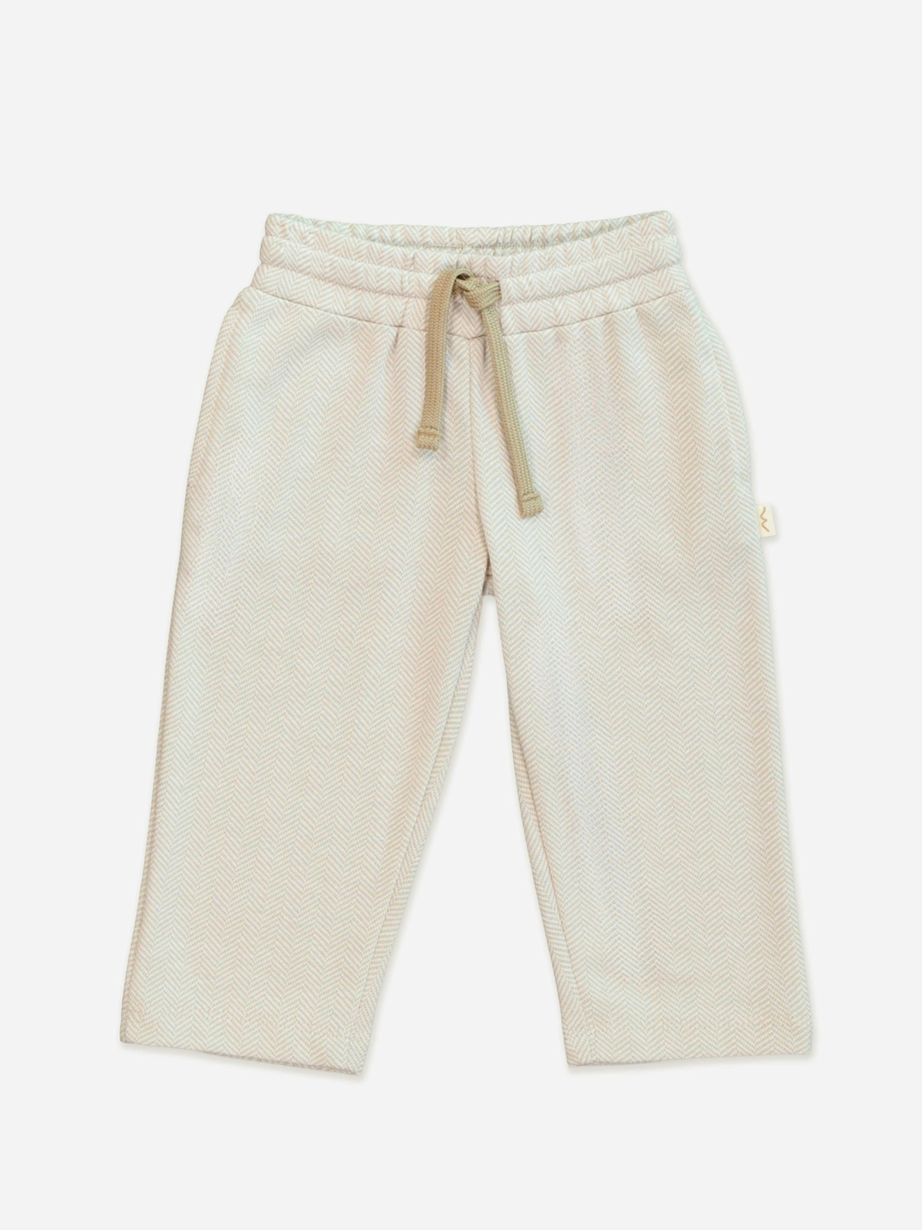 Mininio Boys Beige Knitted Pocket Trousers In - 18 - 24 Mths