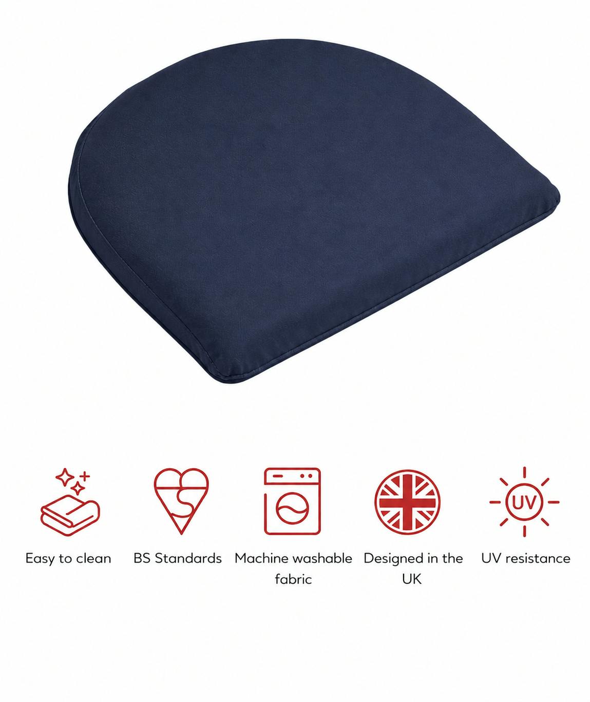 Glendale Sp Range D Pad Garden Cushions – Set Of 2 - Navy
