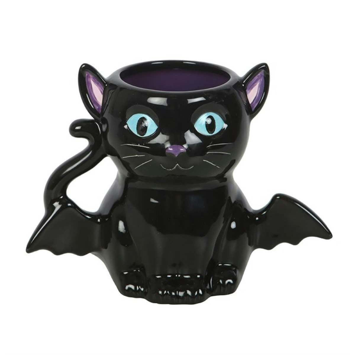 Rackhams Black Cute And Creepy Bat Cat Mug