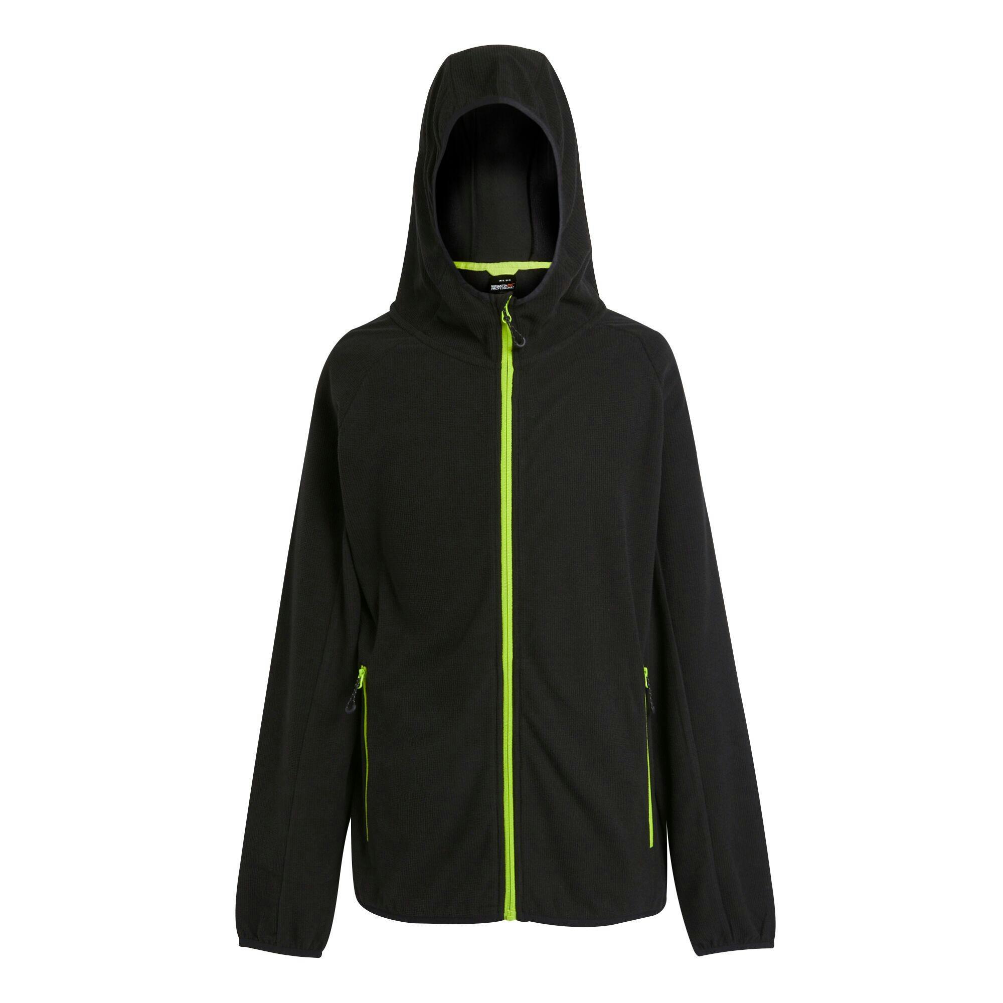 Regatta Men's Black/Green Professional Full Zip Fleece Jacket - /Lime - M - /Lime - 100% Mixed