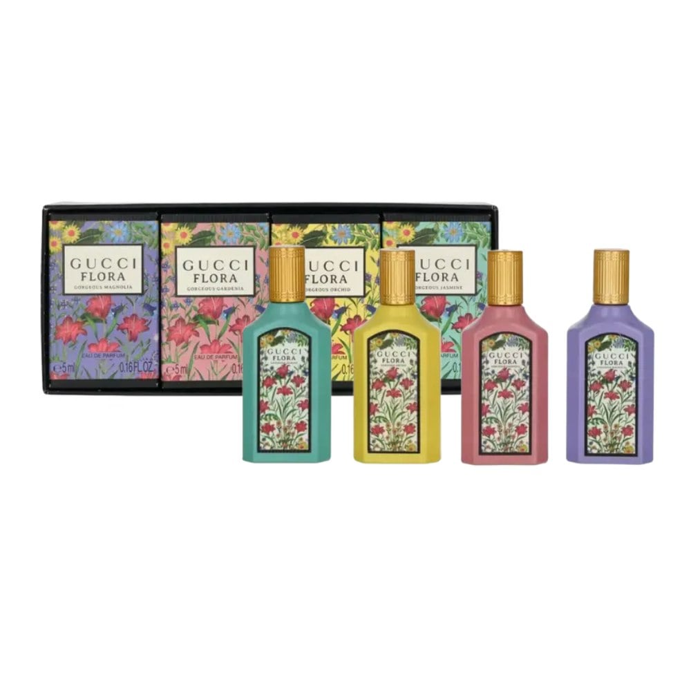Gucci Women's Red/Black Flora Eau De Parfum Perfume Miniature Gift Set (4 X 5Ml)