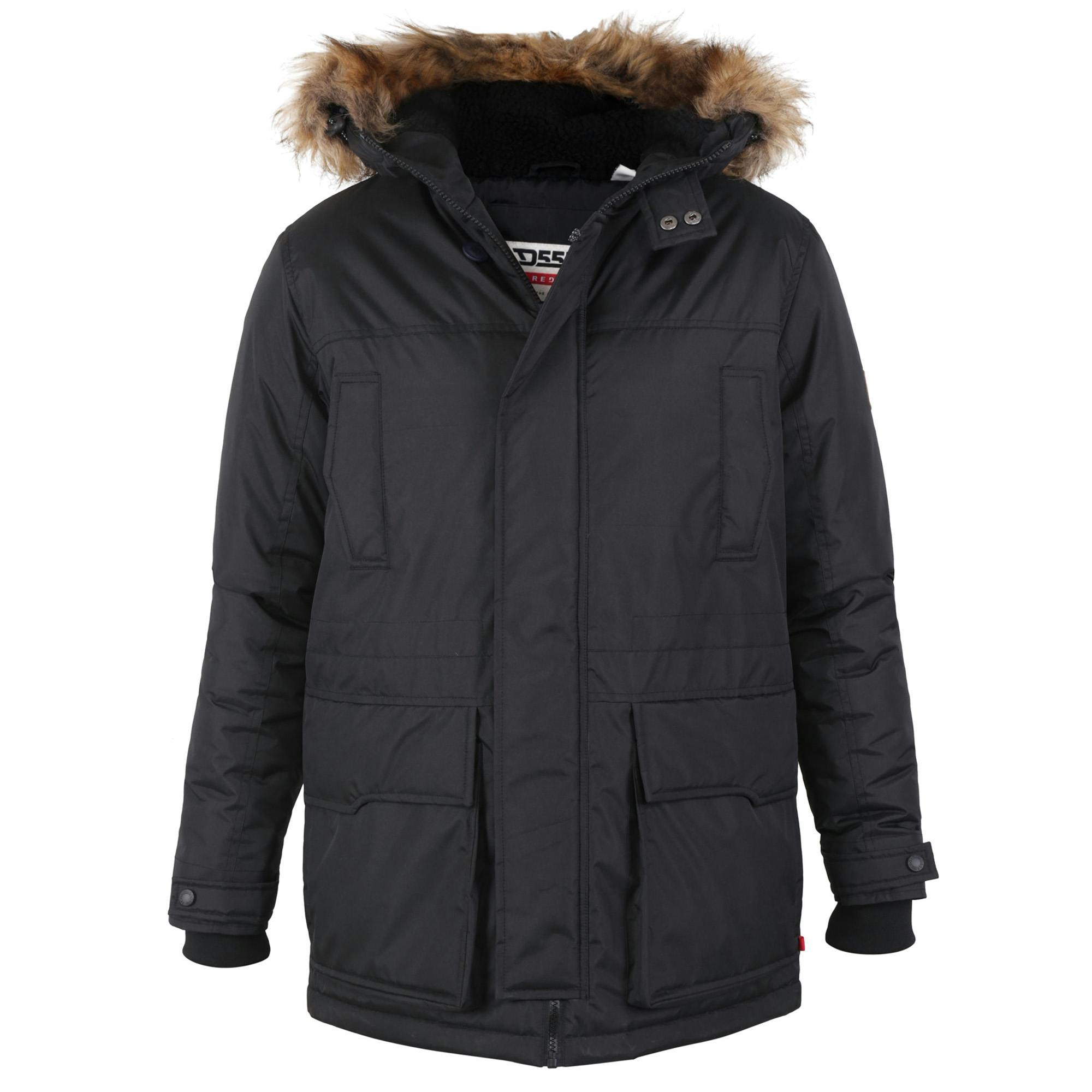 Duke Men's Black D555 Lovett Kingsize Parka - 3XL - 100% Polyester