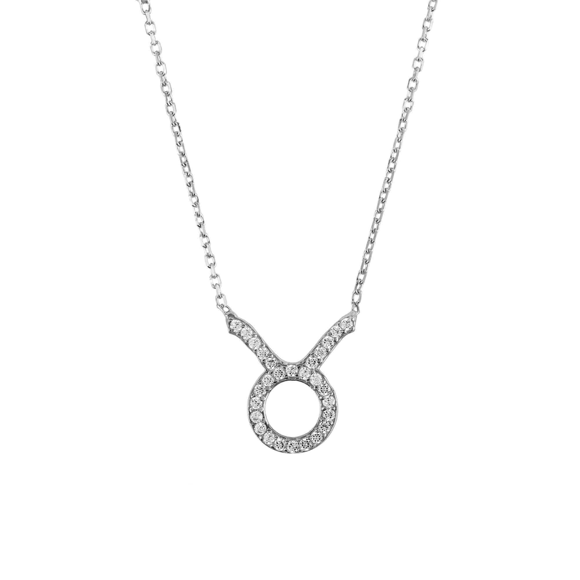 Latelita Silver Zodiac Star Sign Pendant Necklace Taurus