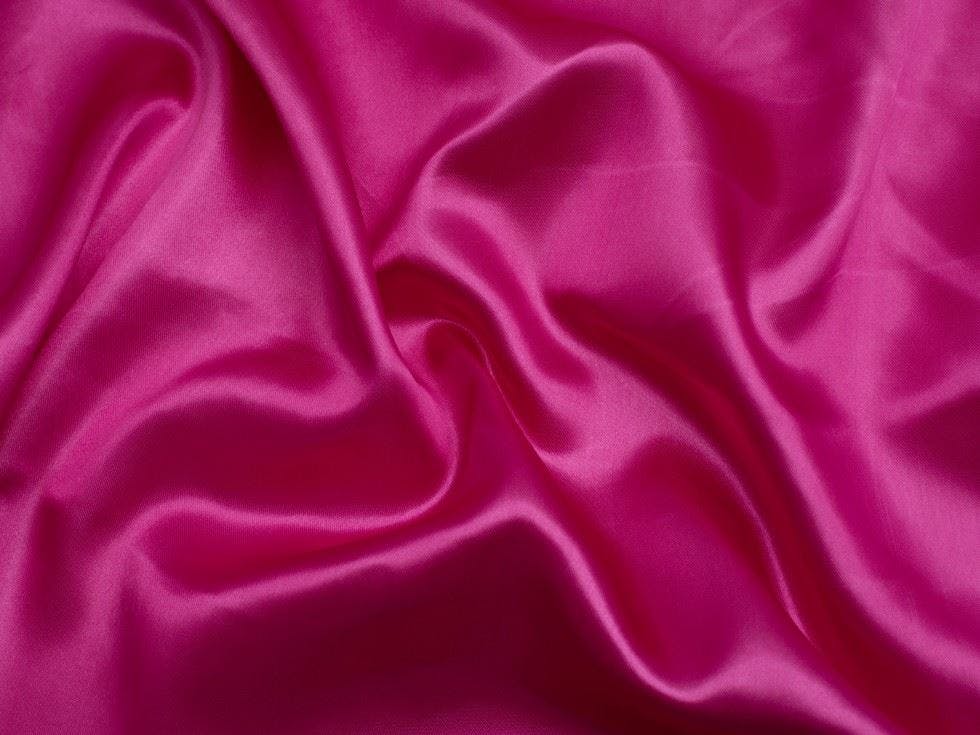 Minerva Core Range Pink Minerva Liquid Satin Fabric - Plain Design Dressmaking Fabric, 150 Cm / 60" Wide - Per Metre - Cerise