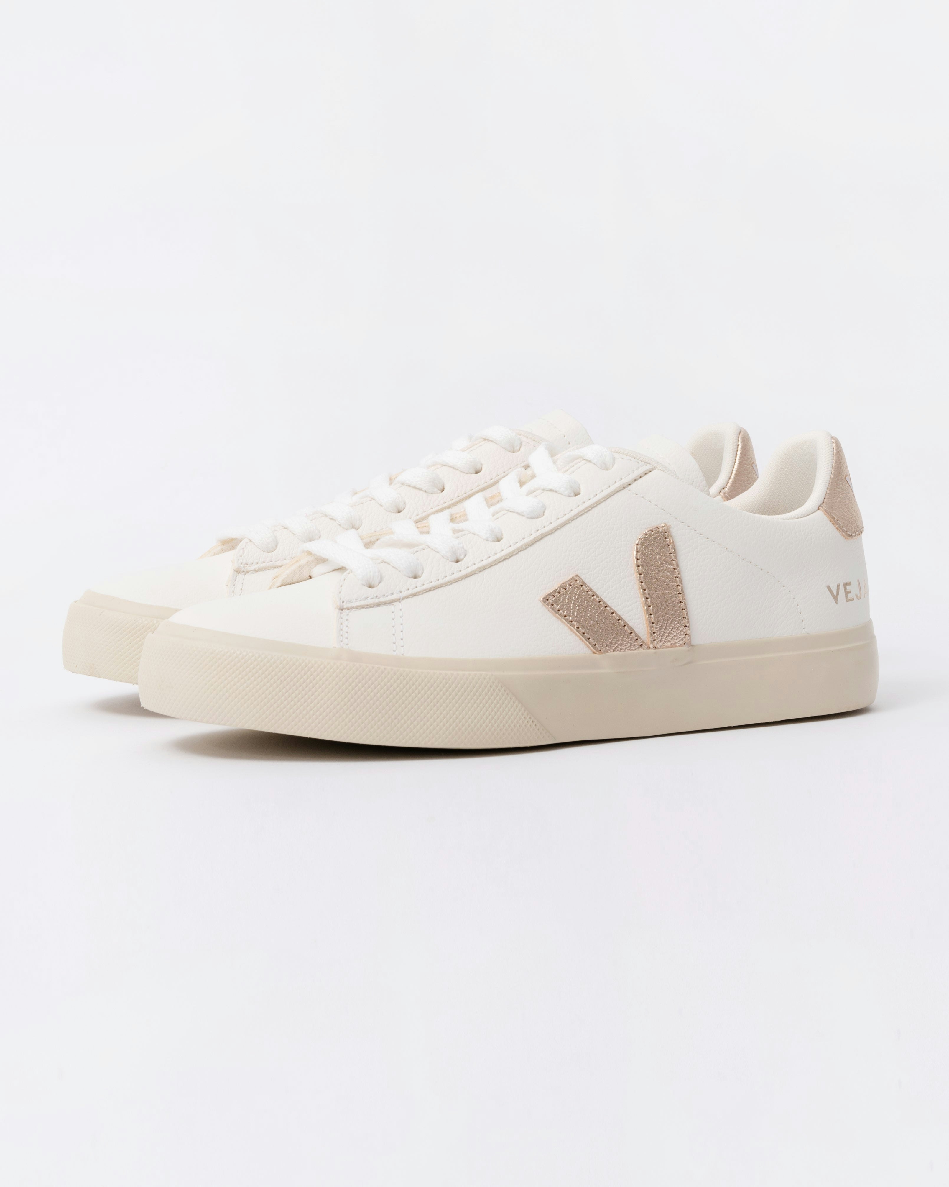 Veja Women's White Campo Leather Trainers - /Platine - /Platine - Uk5 Eu38 Us7