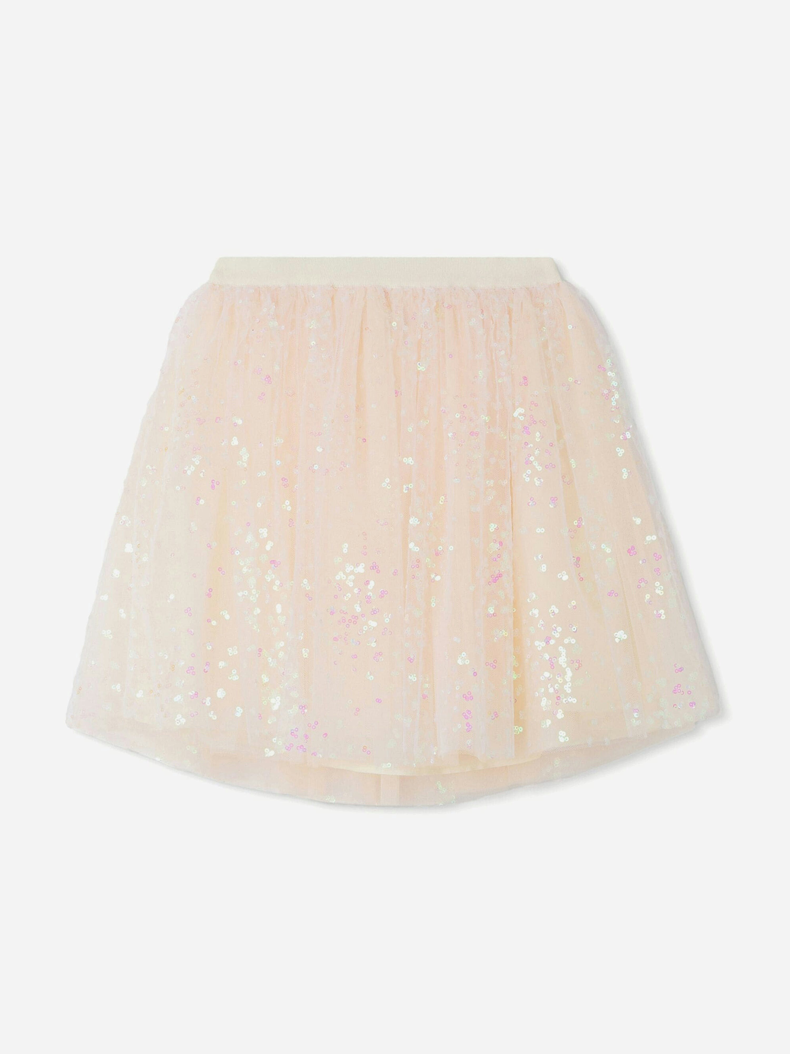 Bonpoint Girls Pink Pois Tulle Skirt In - 12 Yrs