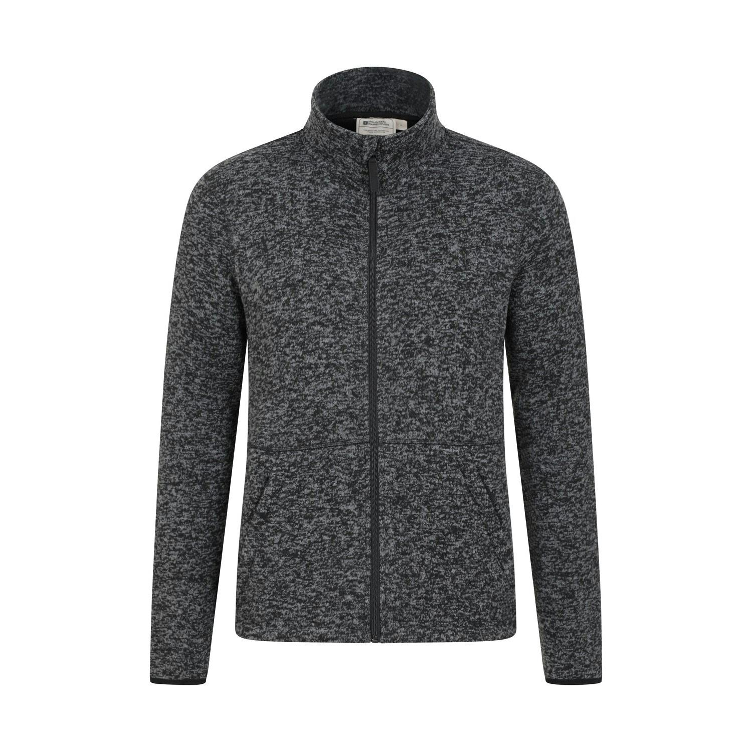 Mountain Warehouse Men's Black Idris Iii Full Zip Fleece Jacket - L - 100% Polyester