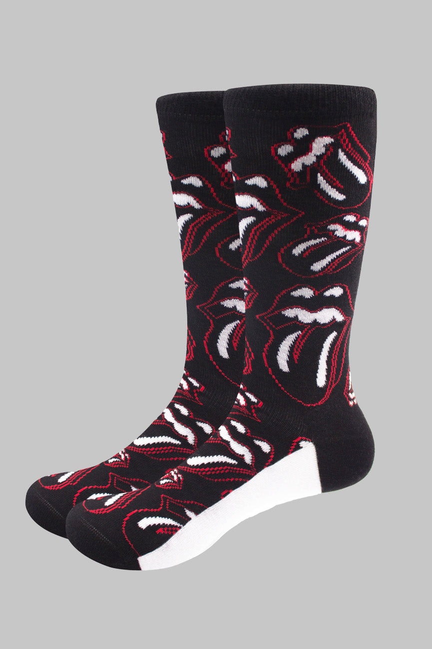 Paradiso Clothing Unisex The Rolling Stones Outline Tongues Socks