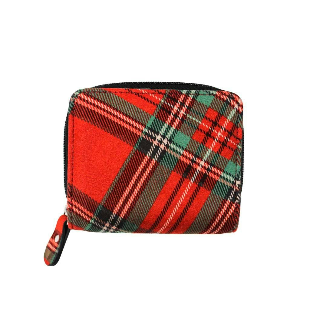 Heritage Traditions Moleskin Tartan Zip Purse - Royal Stewart Moleskin