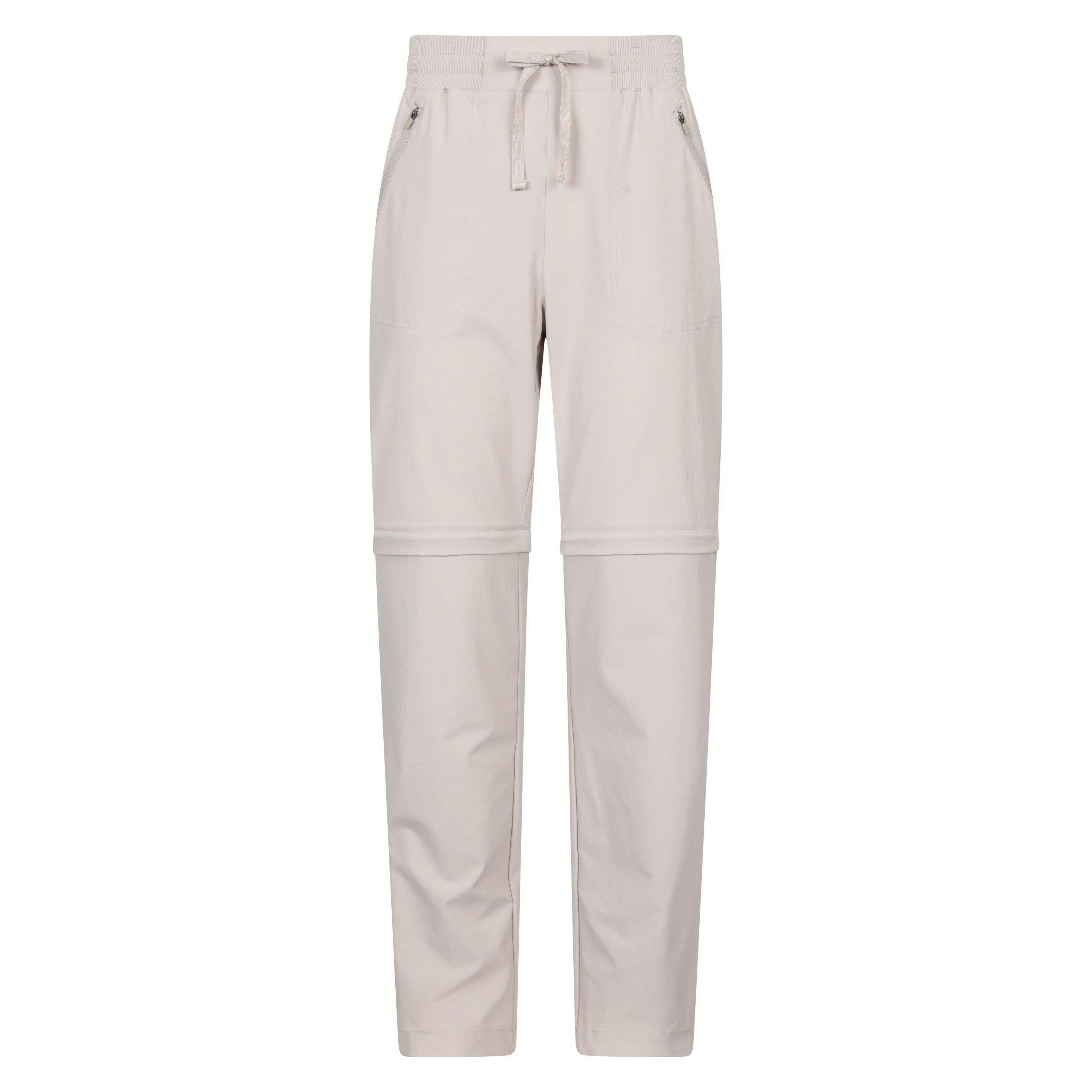 Mountain Warehouse Women's Beige / Explorer Zip-Off Hiking Trousers - 22 Uk R - 40% Polyester/40% Polyamide/20% Elastane