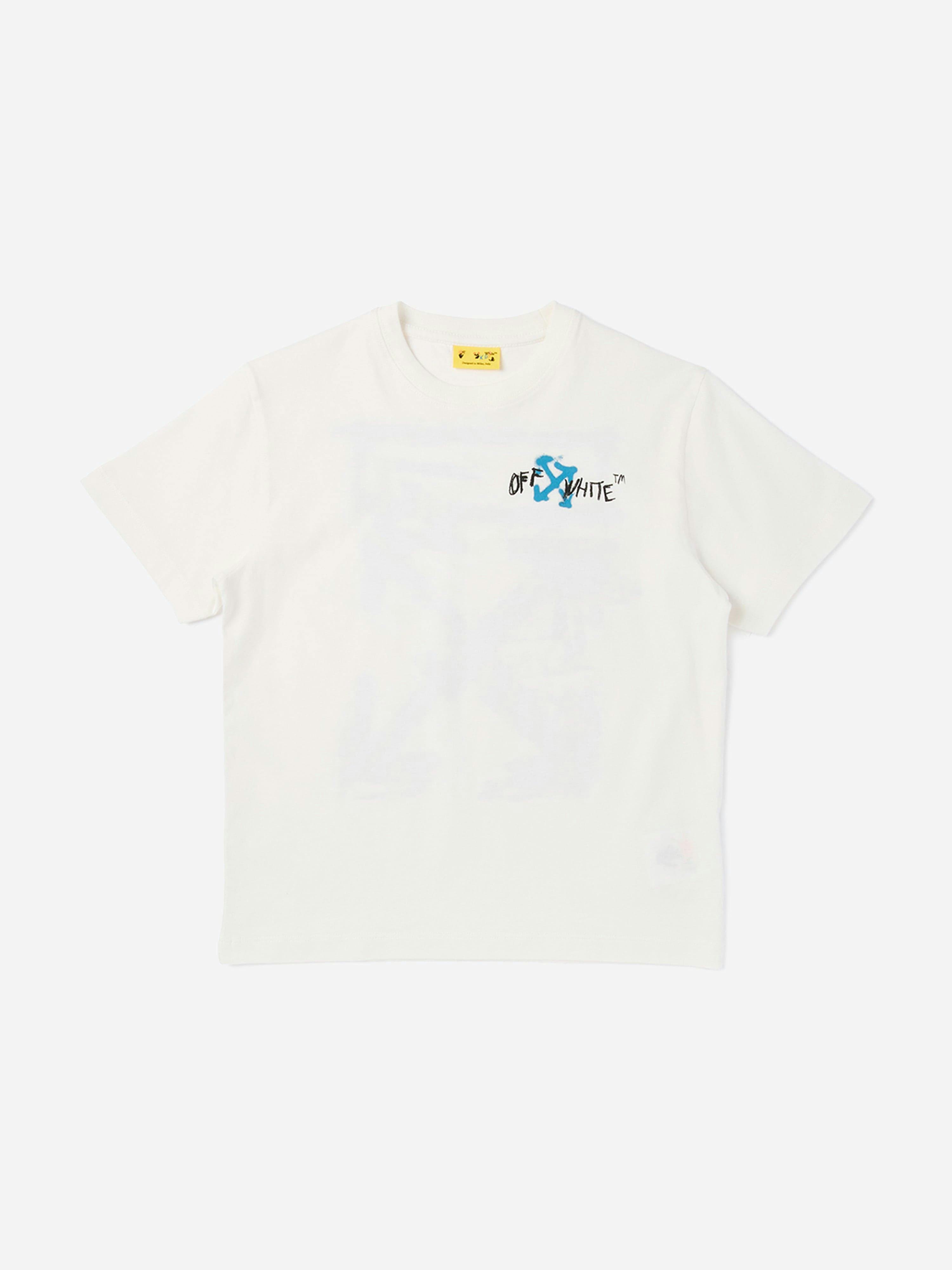 Off-White Boys White Off- Arrow Spray T-Shirt In - 4 Yrs